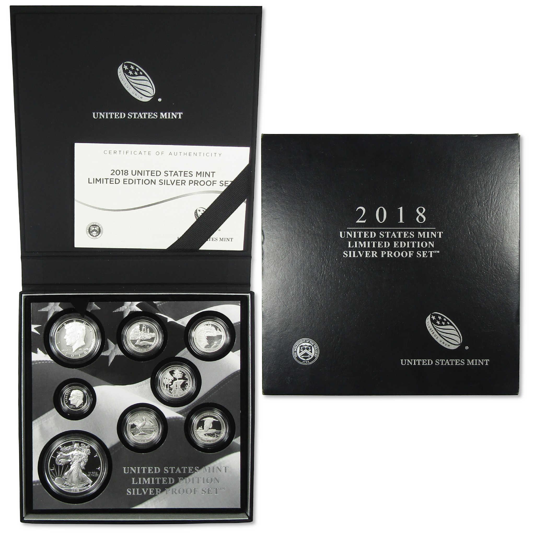 2018 U.S. Mint Limited Edition Silver Proof Set OGP COA SKU:CPC2786