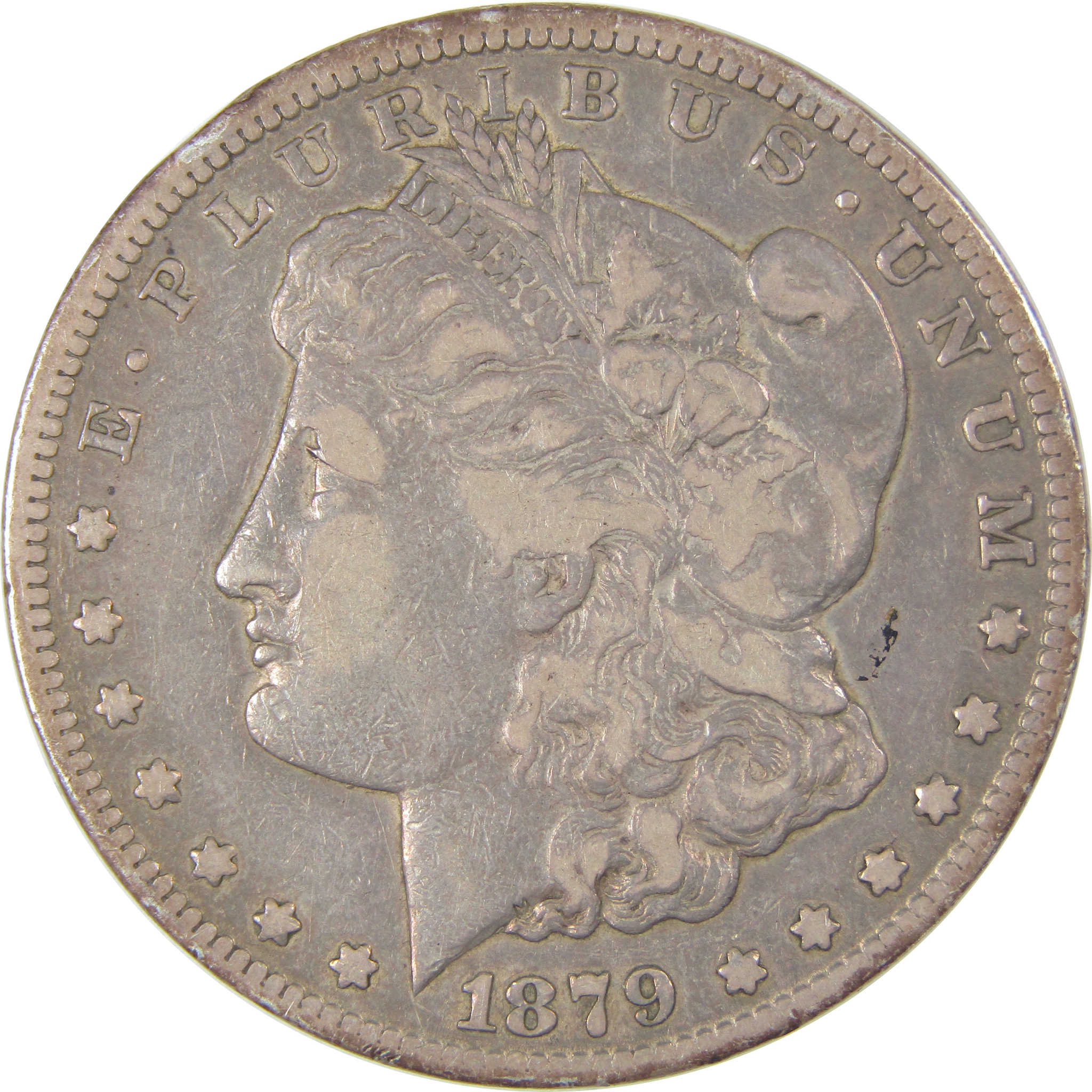 1879 CC Morgan Dollar F Fine Silver $1 Coin SKU:CP23 - Morgan coin - Morgan silver dollar - Morgan silver dollar for sale - Profile Coins & Collectibles