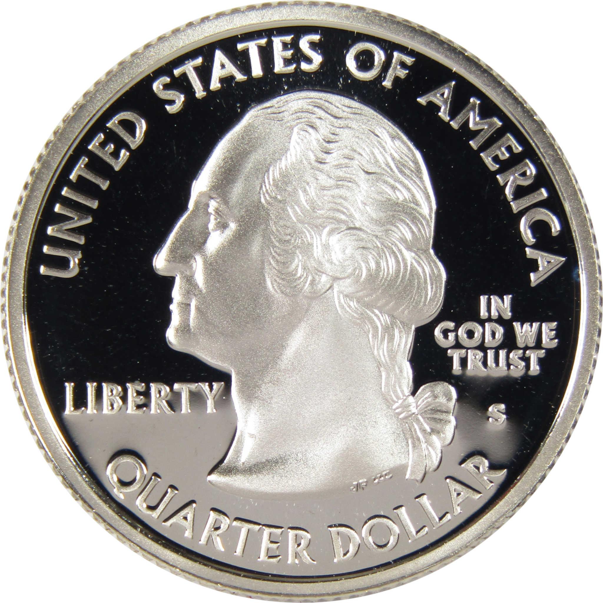 Proof Washington quarter dollar coin, United States collectible currency, obverse side