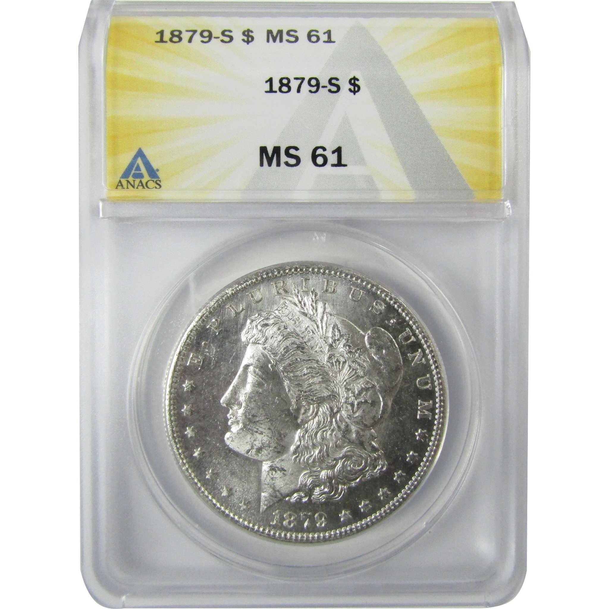 1879 S Rev 79 Morgan Silver Dollar MS 61 ANACS Uncirculated SKU:CP604 - Morgan coin - Morgan silver dollar - Morgan silver dollar for sale - Profile Coins & Collectibles