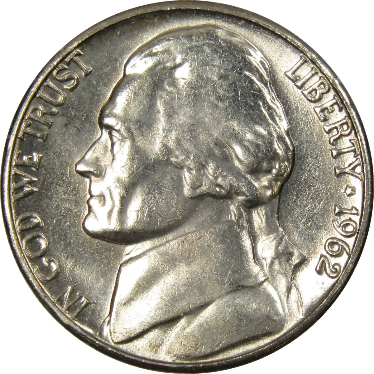 1962 D Jefferson Nickel Uncirculated Mint State 5c Coin Collectible
