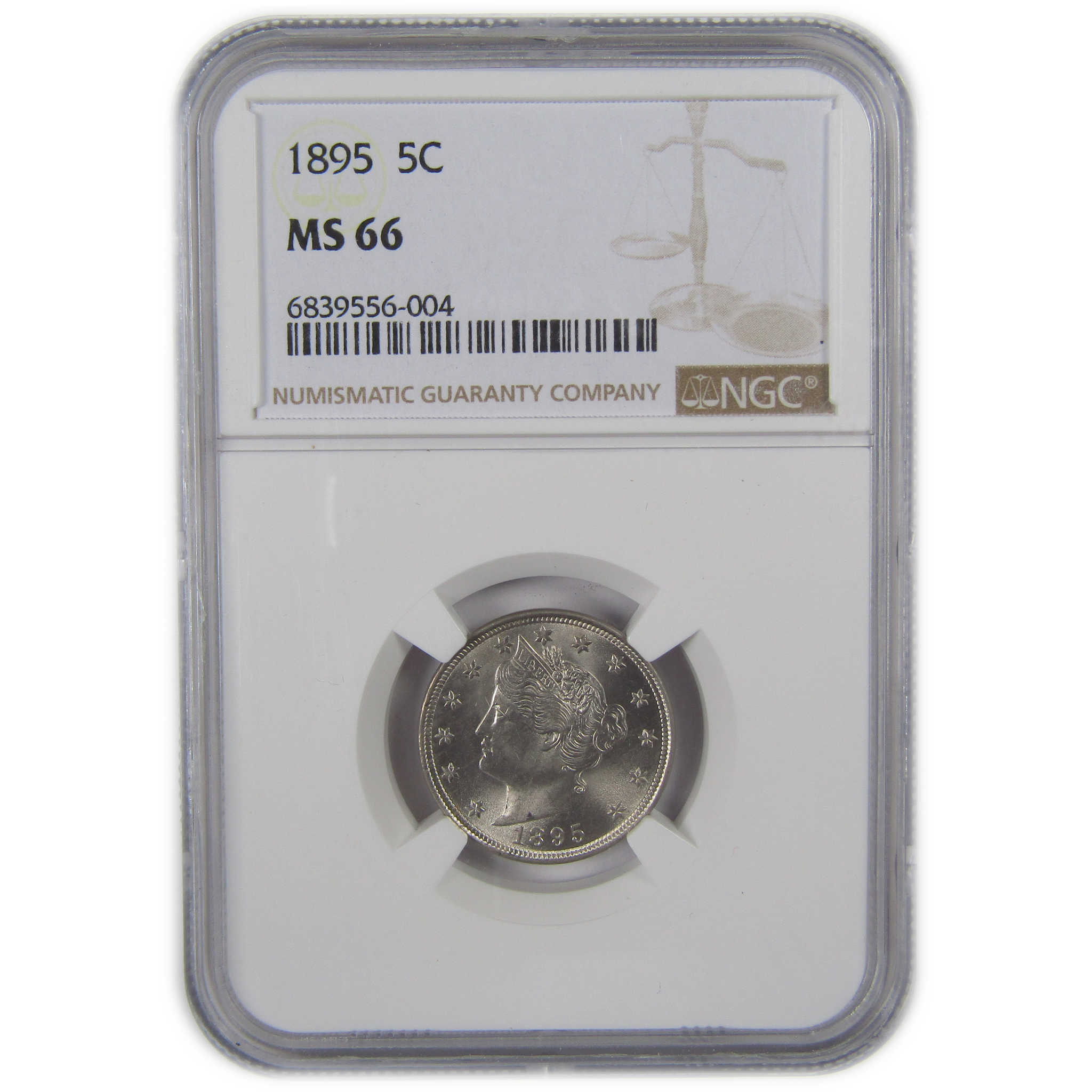 1895 Liberty Head V Nickel MS 66 NGC Uncirculated 5c Coin SKU:I23441