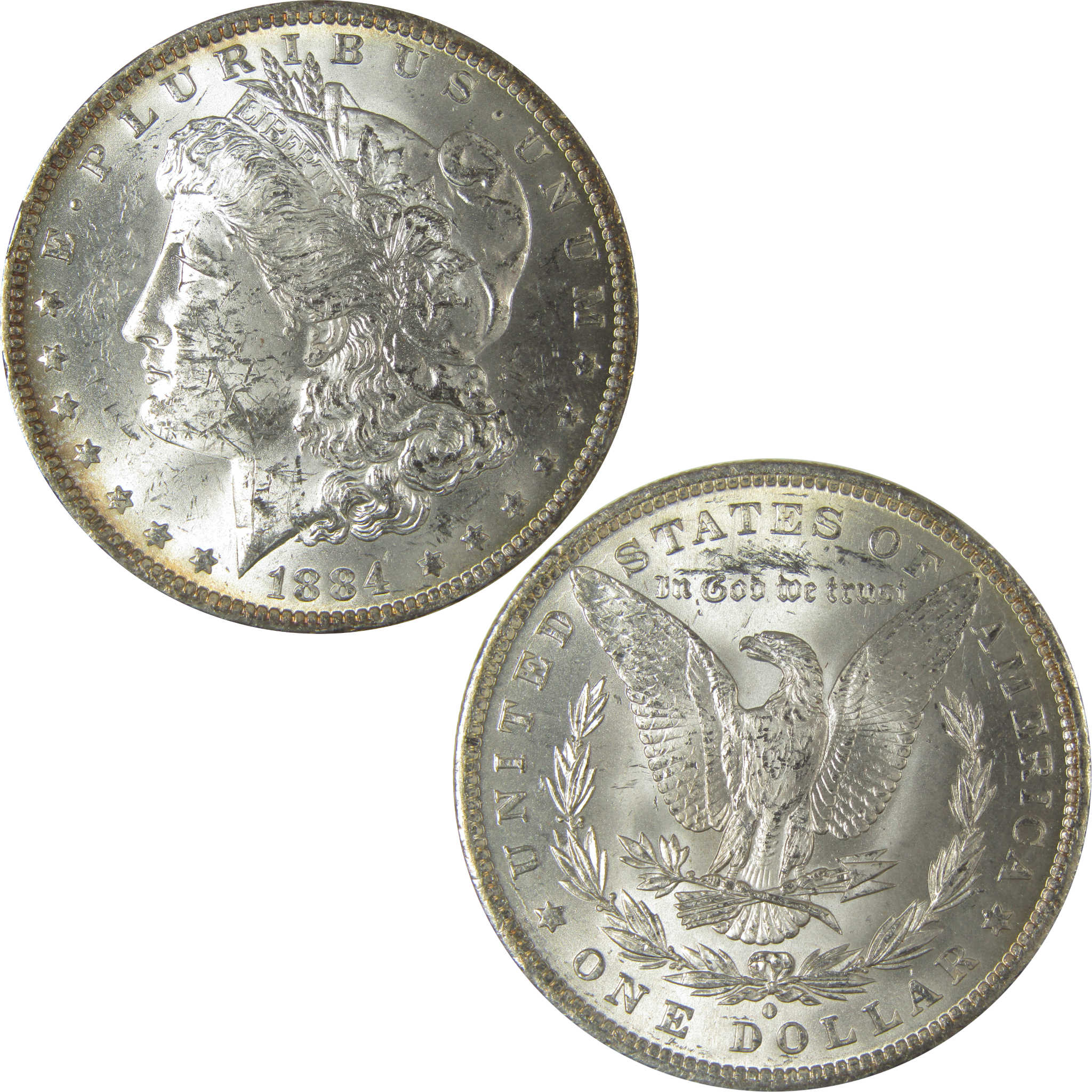 1884 O Morgan Dollar Uncirculated Silver $1 Coin SKU:CPC8946 - Morgan coin - Morgan silver dollar - Morgan silver dollar for sale - Profile Coins & Collectibles