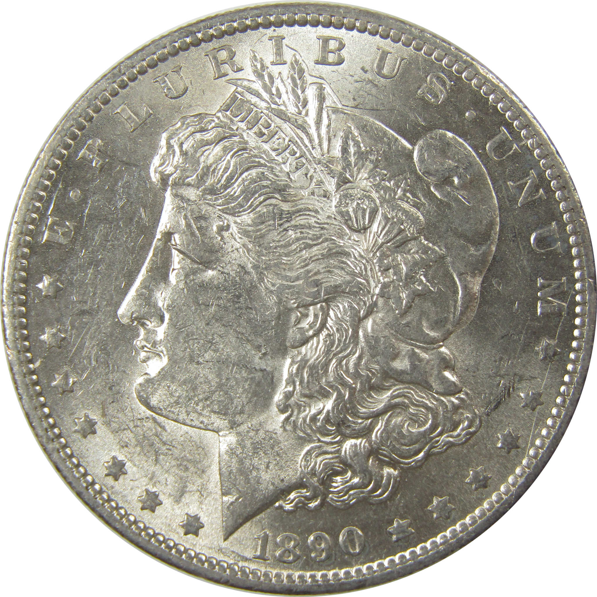 1890 S Morgan Dollar Borderline Uncirculated Silver $1 Coin SKU:I21654 - Morgan coin - Morgan silver dollar - Morgan silver dollar for sale - Profile Coins & Collectibles