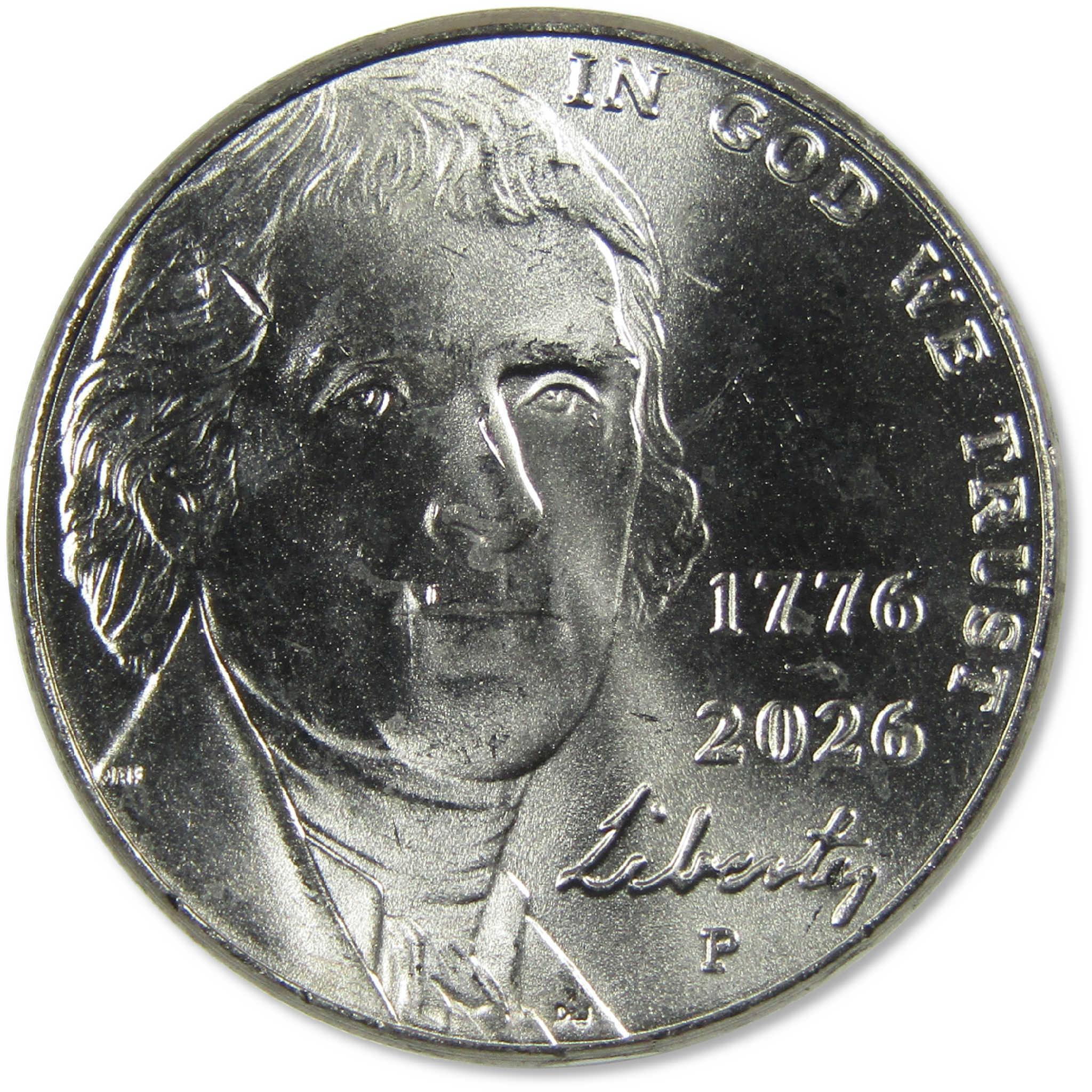 2026 P Semiquincentennial Jefferson Nickel Uncirculated Mint State