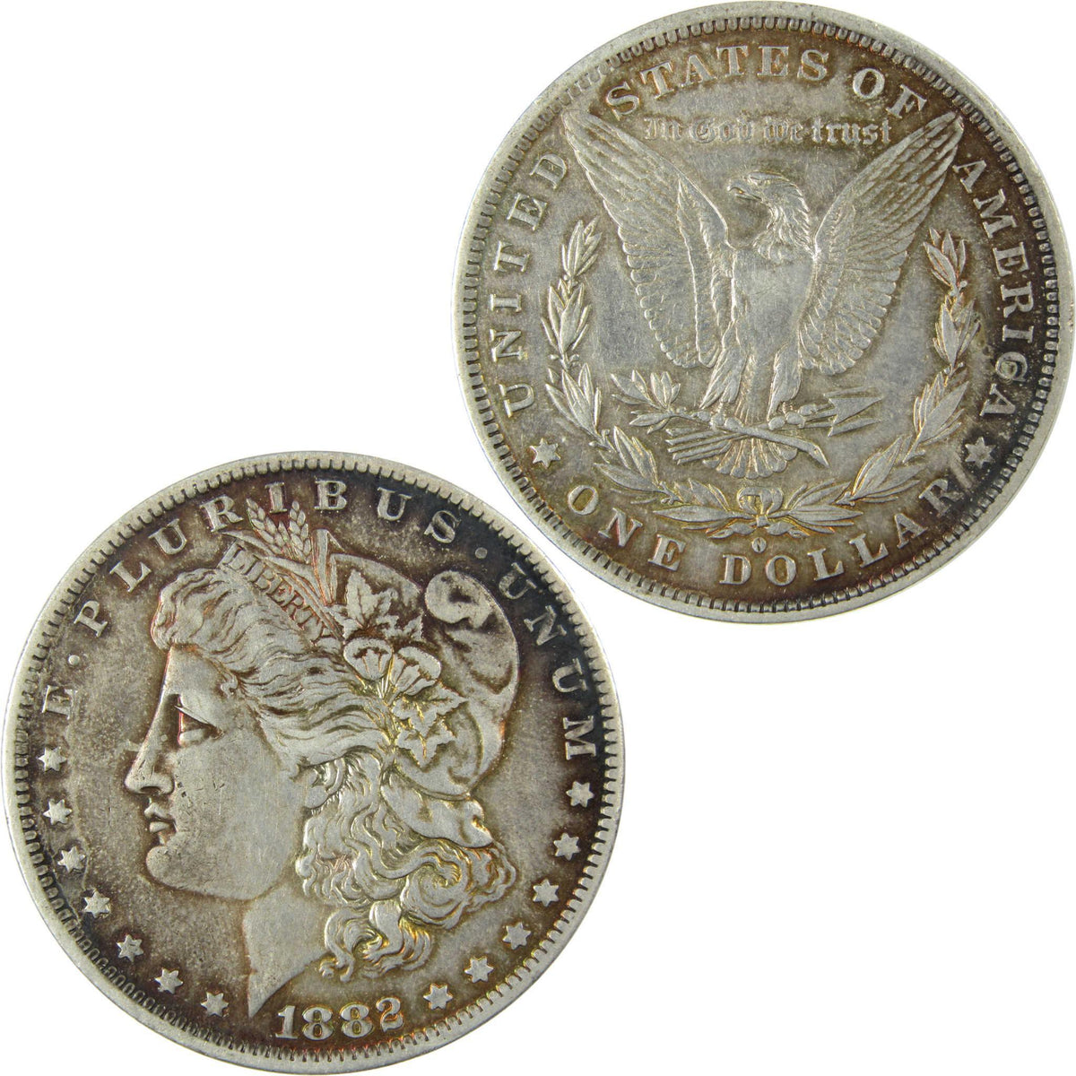1882 O/S Morgan Silver Dollar VF Very Fine Details $1 Coin SKU:CP665 - Morgan coin - Morgan silver dollar - Morgan silver dollar for sale - Profile Coins & Collectibles