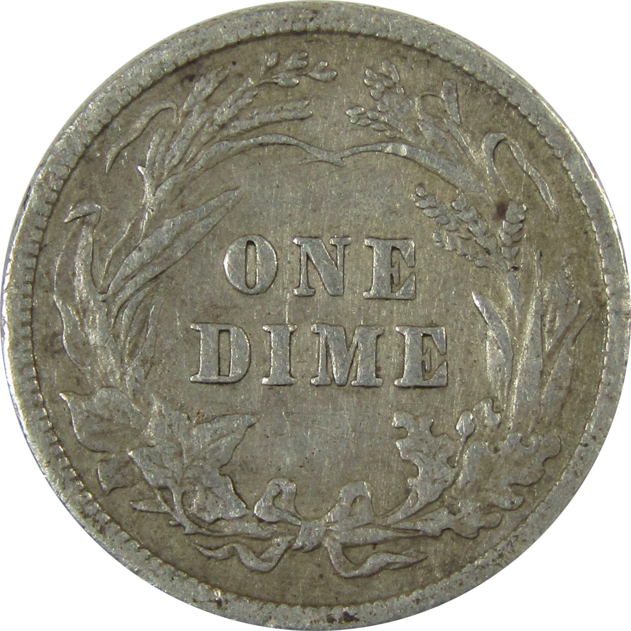 1909 Barber Silver Dime VF Very Fine Details 10c Coin SKU:CP1020