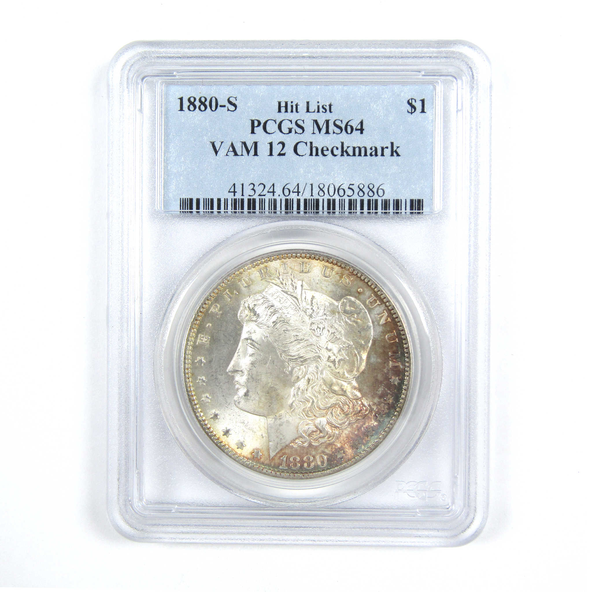 1880 S VAM-12 Checkmark Morgan Dollar MS 64 PCGS Silver $1 SKU:CPC7345 - Morgan coin - Morgan silver dollar - Morgan silver dollar for sale - Profile Coins &amp; Collectibles