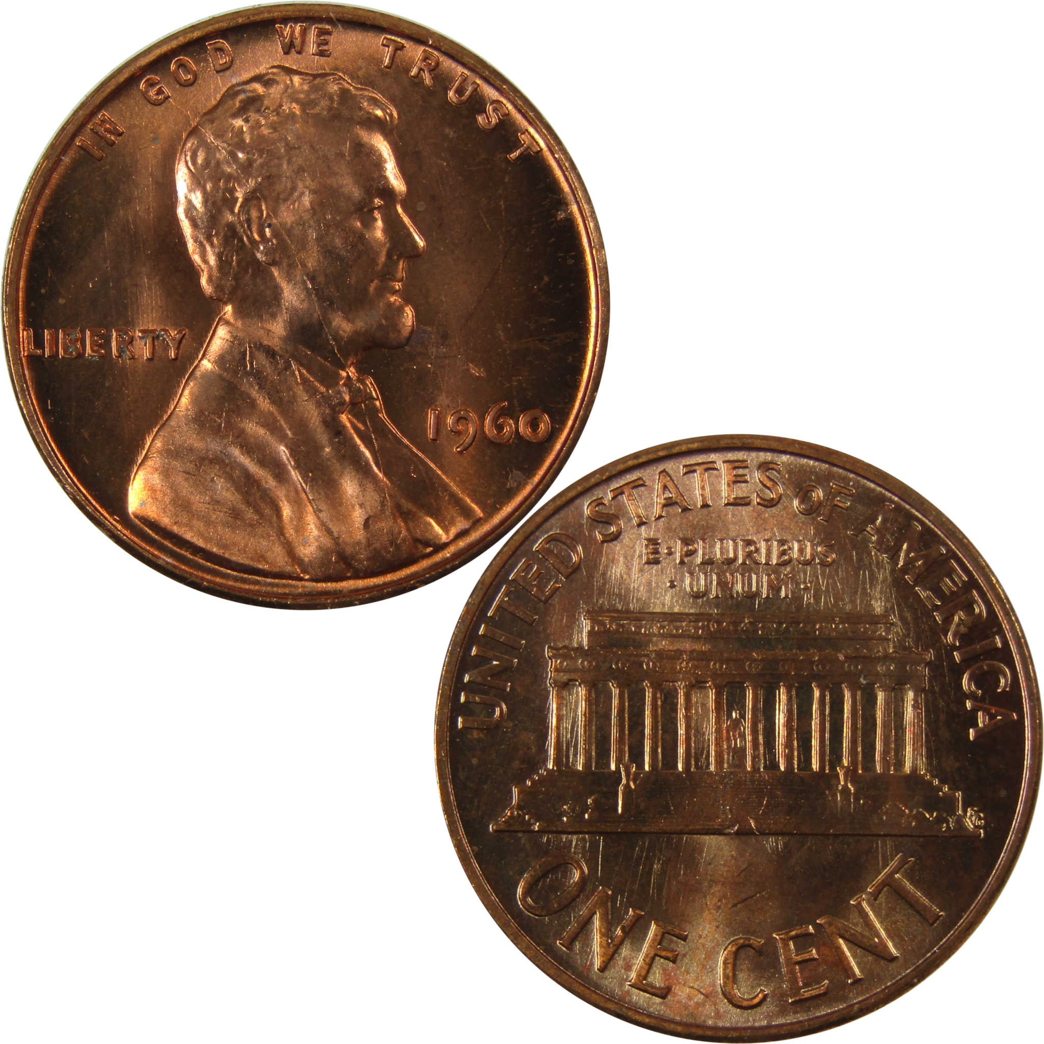 1960 Small Date Lincoln Memorial 1c Uncirculated Mint State SKU:I26591