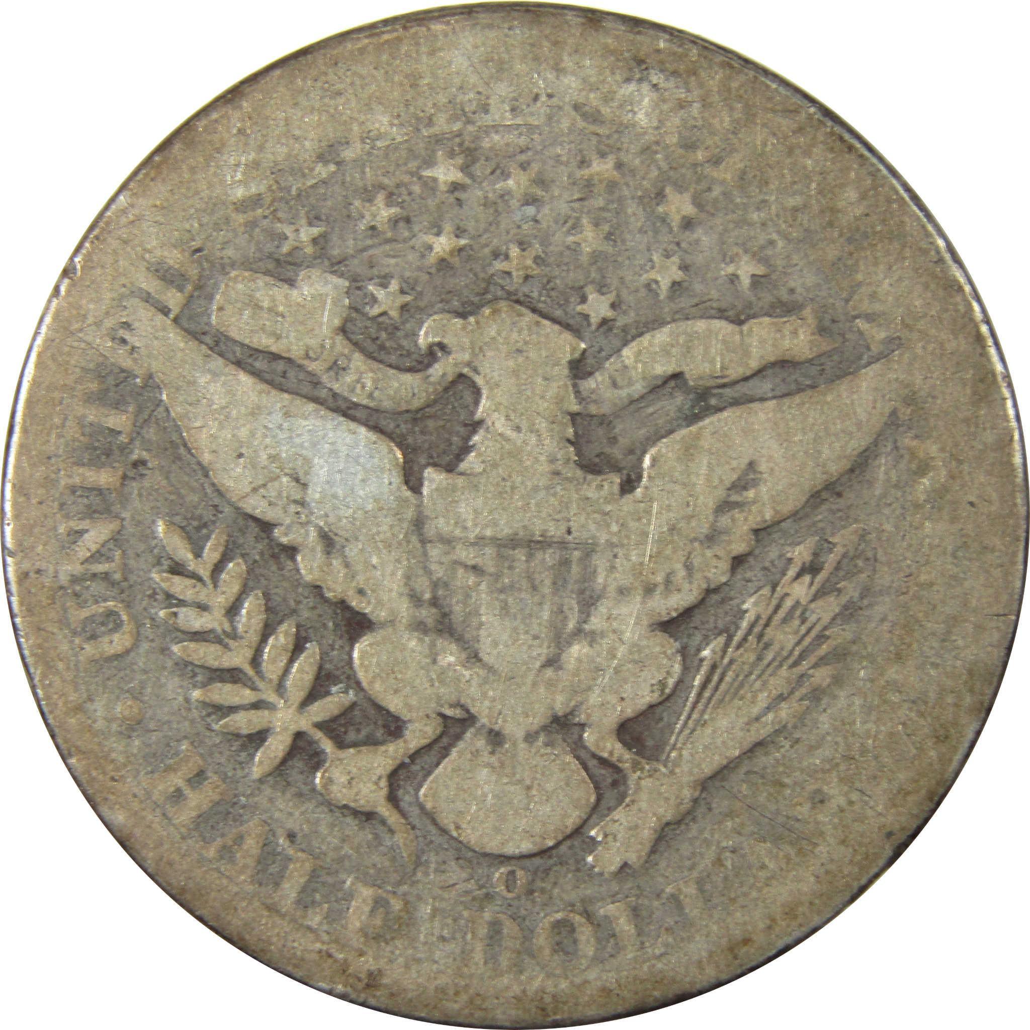 1897 O Barber Silver 50c AG About Good Details 50c CoinSKU:CP1482