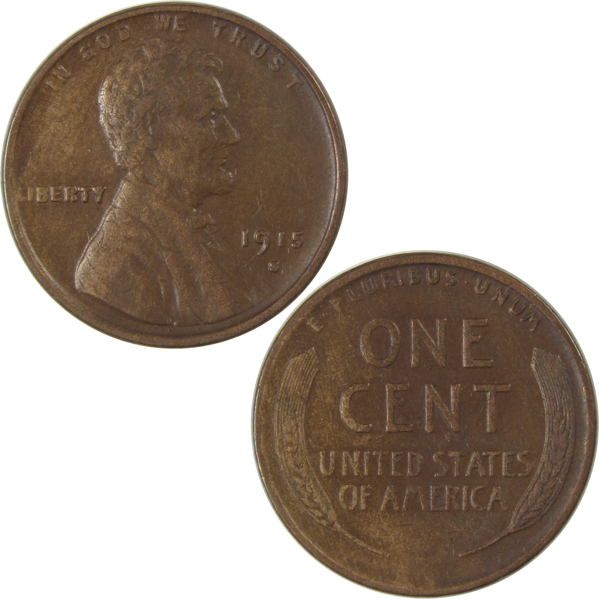 1915 S Lincoln Wheat Cent XF EF Extremely Fine Penny SKU:I23869