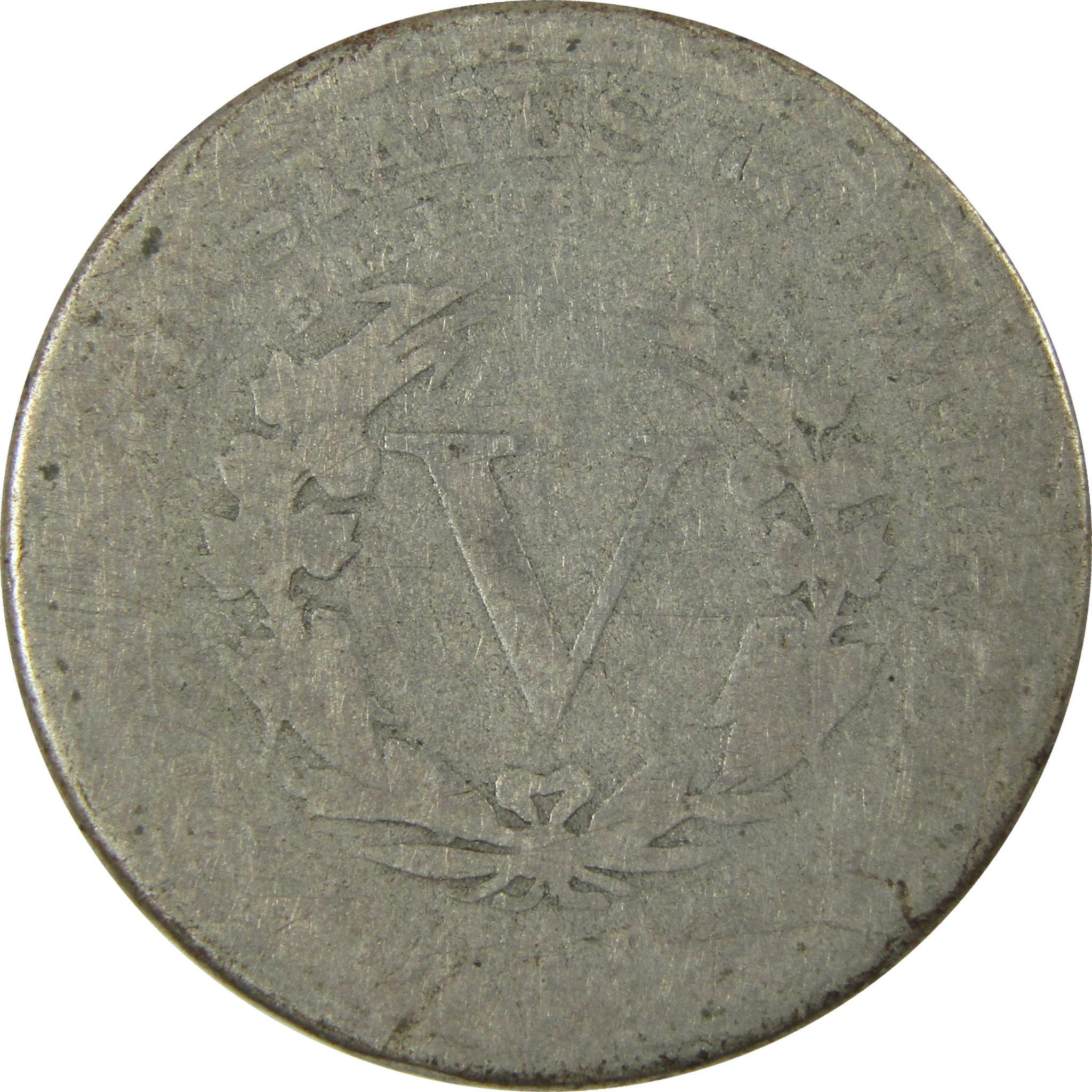 1889 Liberty Head V Nickel AG About Good 5c Coin SKU:I27223