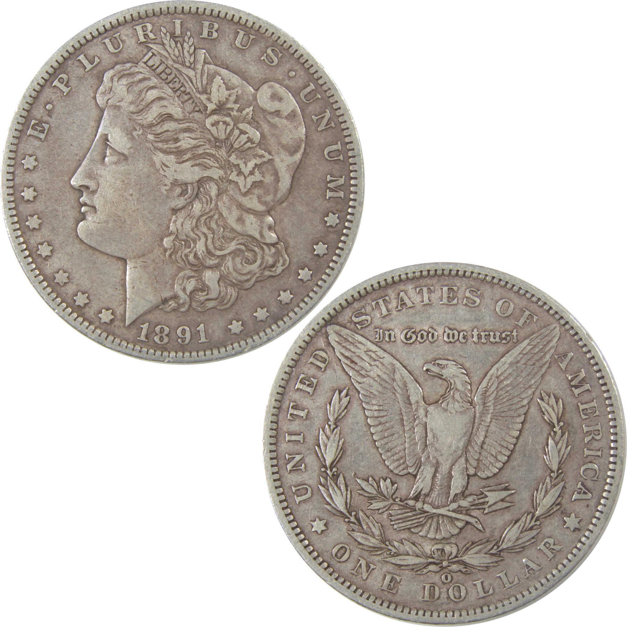1891 O Morgan Silver Dollar VF Very Fine $1 Coin SKU:I24665 - Morgan coin - Morgan silver dollar - Morgan silver dollar for sale - Profile Coins & Collectibles
