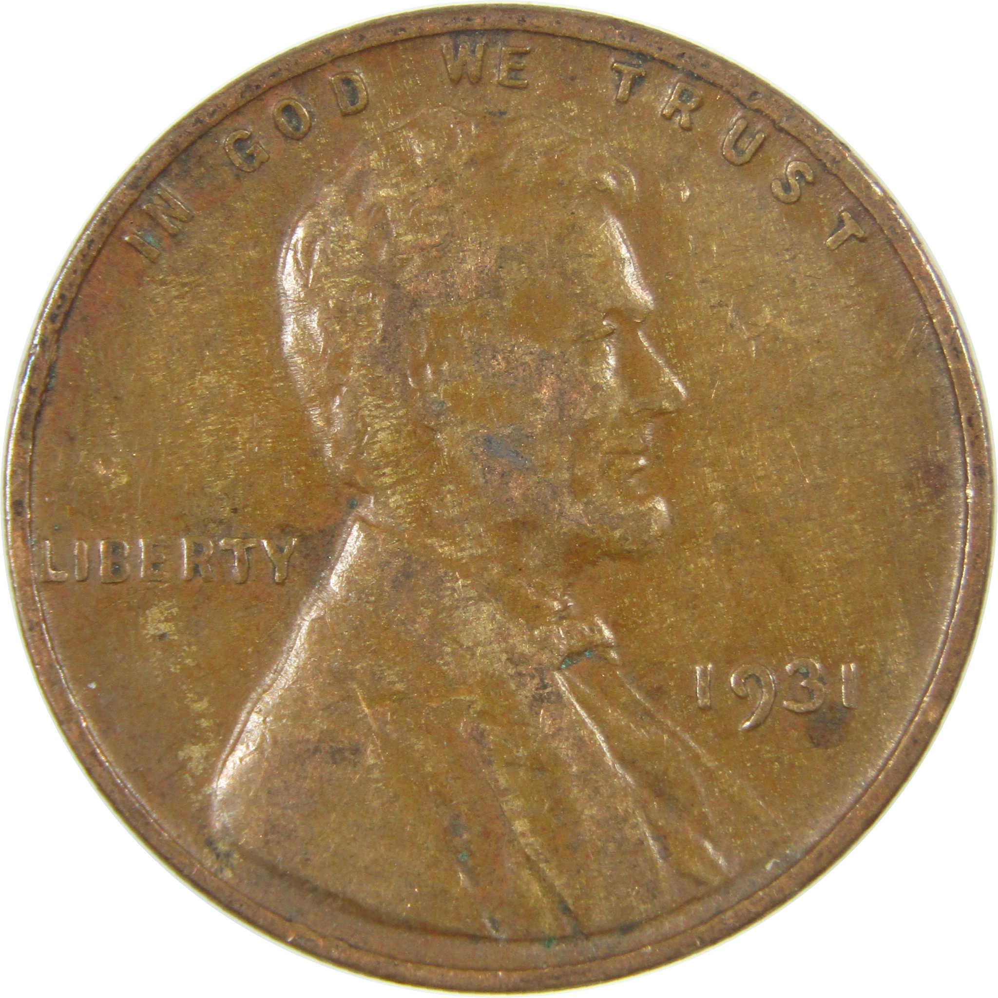 1931 Lincoln Wheat Cent VF Very Fine Penny 1c Coin SKU:I27295