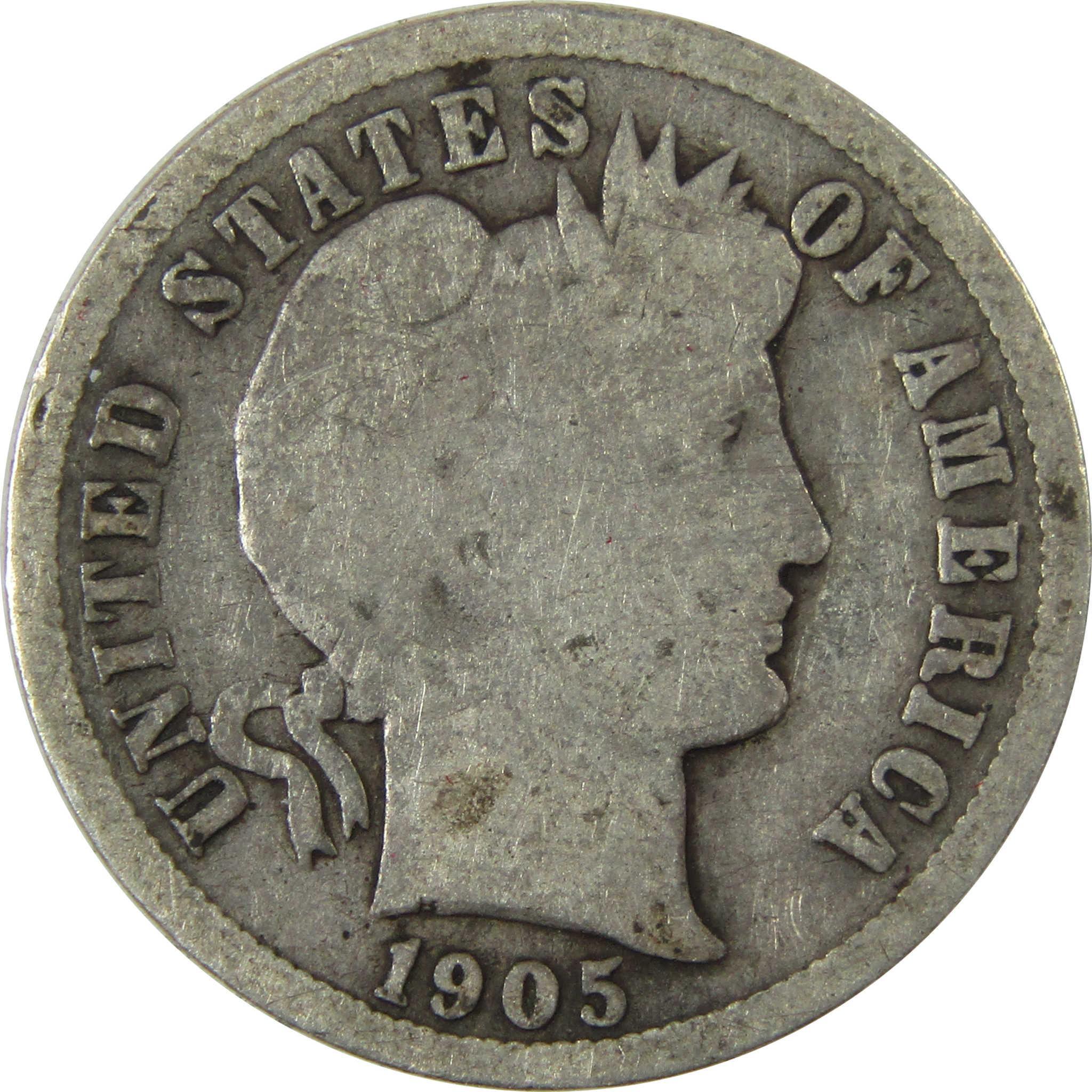 1905 O Micro O Barber Silver Dime G Good 10c Coin SKU:I26632