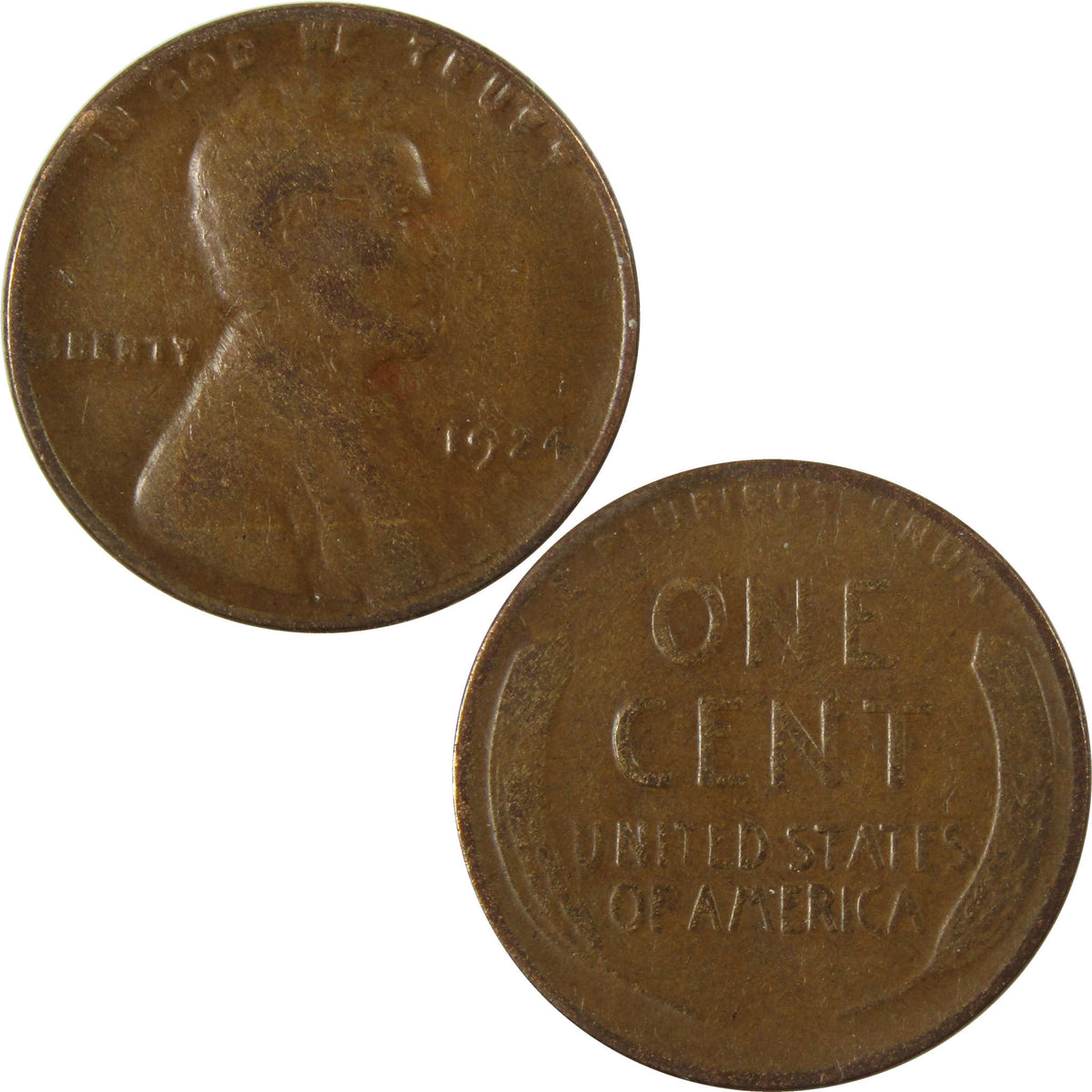 1924 D Lincoln Wheat Cent VG Very Good Penny 1c Coin SKU:I28101