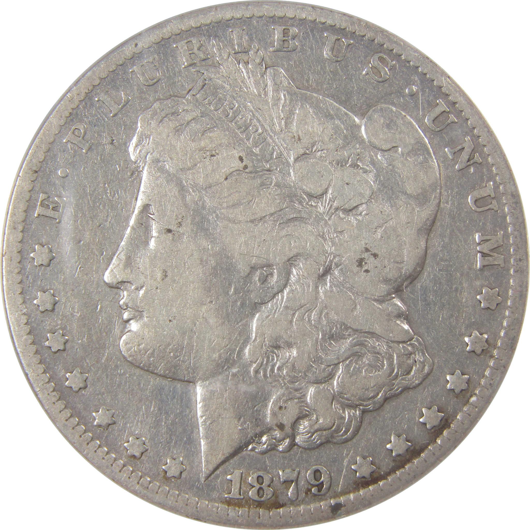 1879 CC Morgan Silver Dollar F 15 Details ANACS $1 Coin SKU:I24439 - Morgan coin - Morgan silver dollar - Morgan silver dollar for sale - Profile Coins & Collectibles