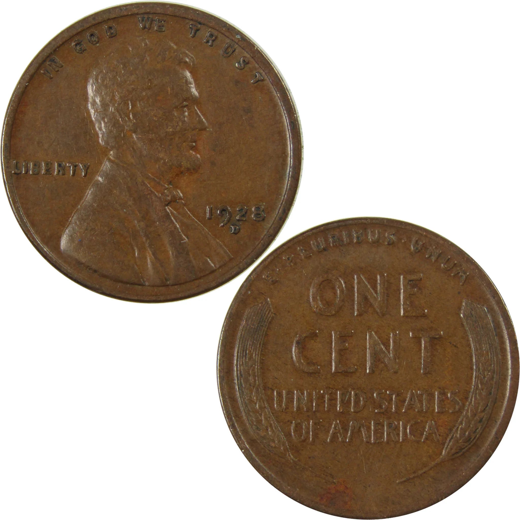 1928 D Lincoln Wheat Cent VF Very Fine Penny 1c Coin SKU:I27637
