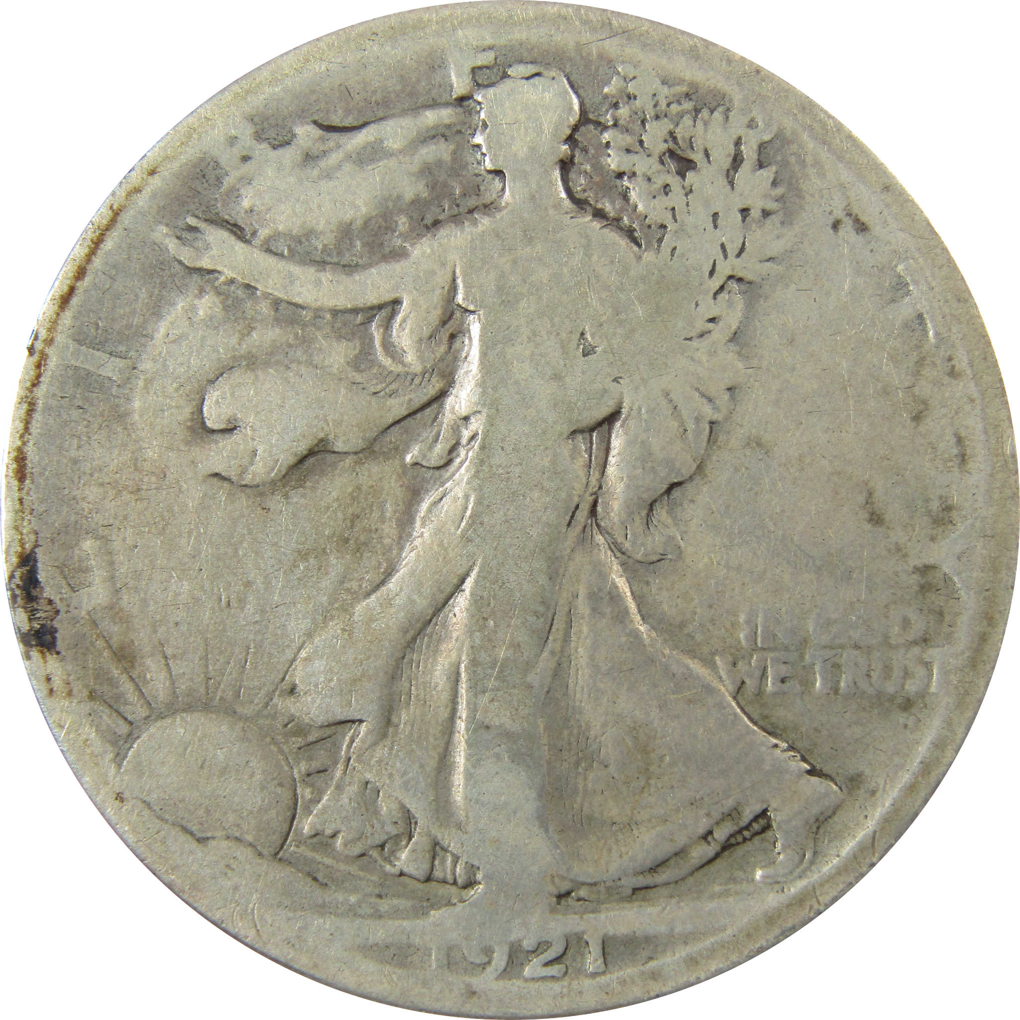 1921 S Liberty Walking Silver Half Dollar G Good Details SKU:CP1425