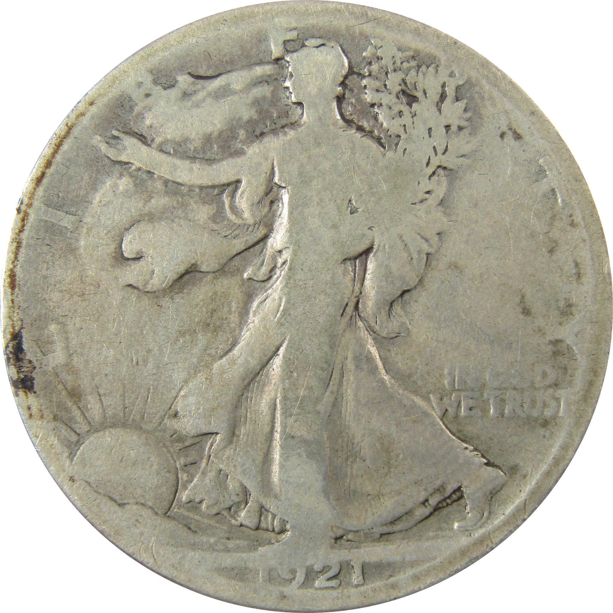 1921 S Liberty Walking Silver Half Dollar G Good Details SKU:CP1425