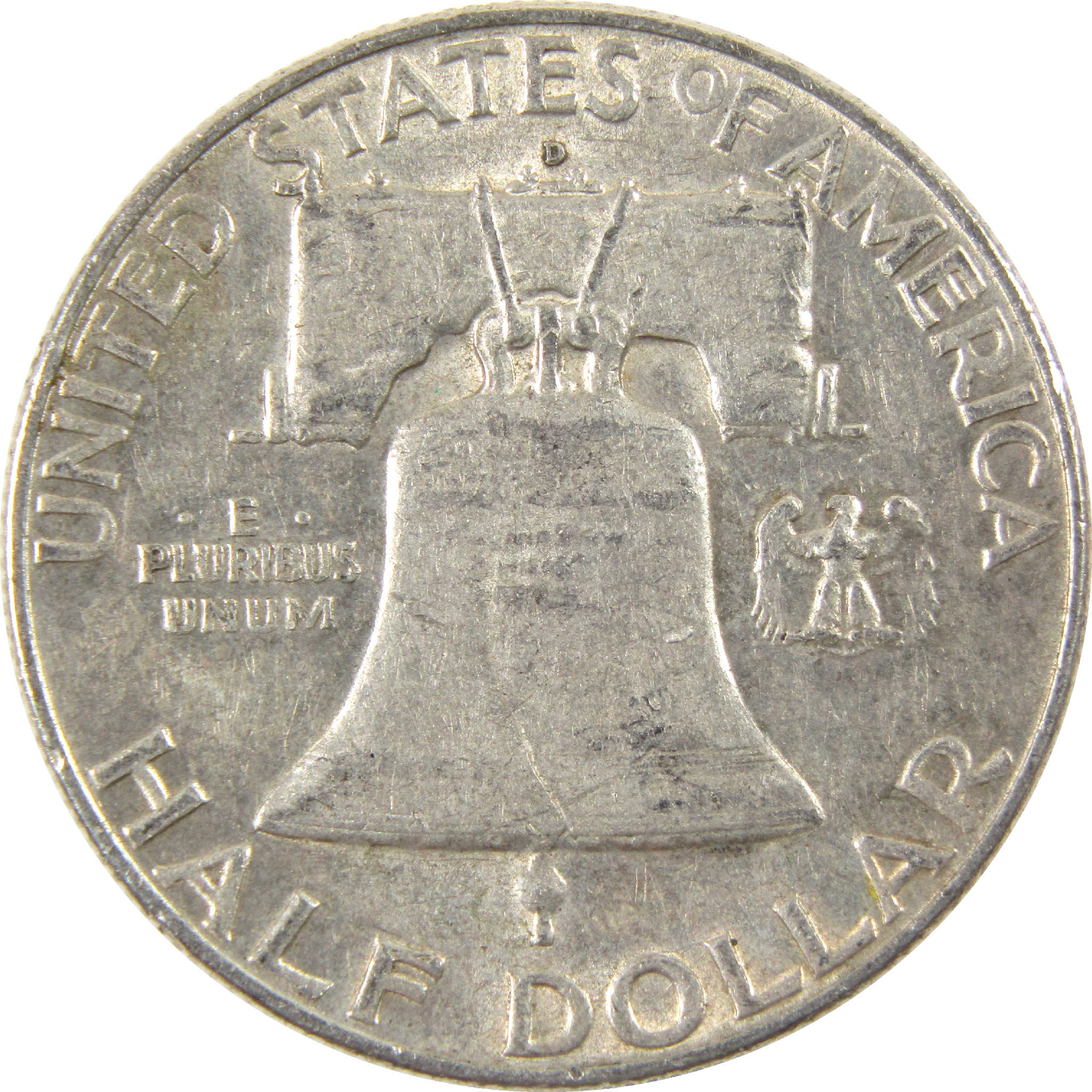 1953 D Franklin Half Dollar XF EF Extremely Fine Silver 50c Coin