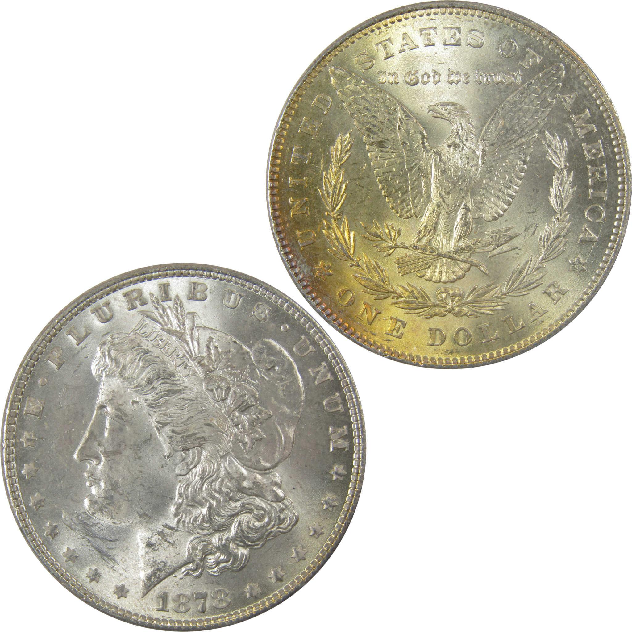 1878 7TF Rev 78 Morgan Silver Dollar Uncirculated Toned SKU:I23577