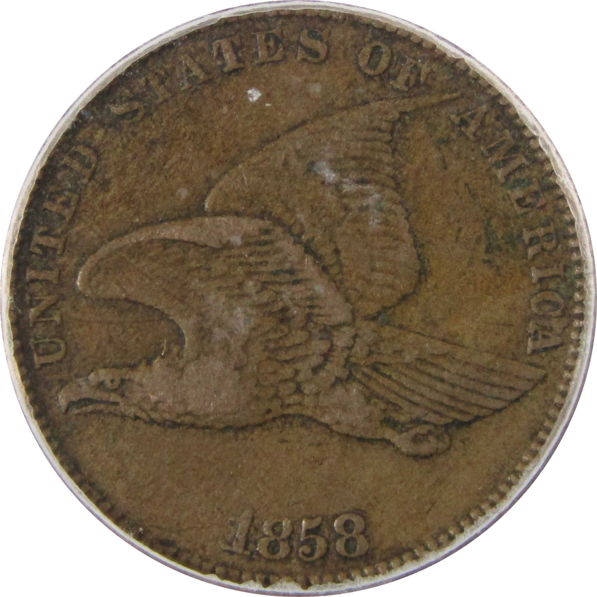 1858 Small Letters Flying Eagle Cent VF 25 ICG 1c Coin SKU:I29105
