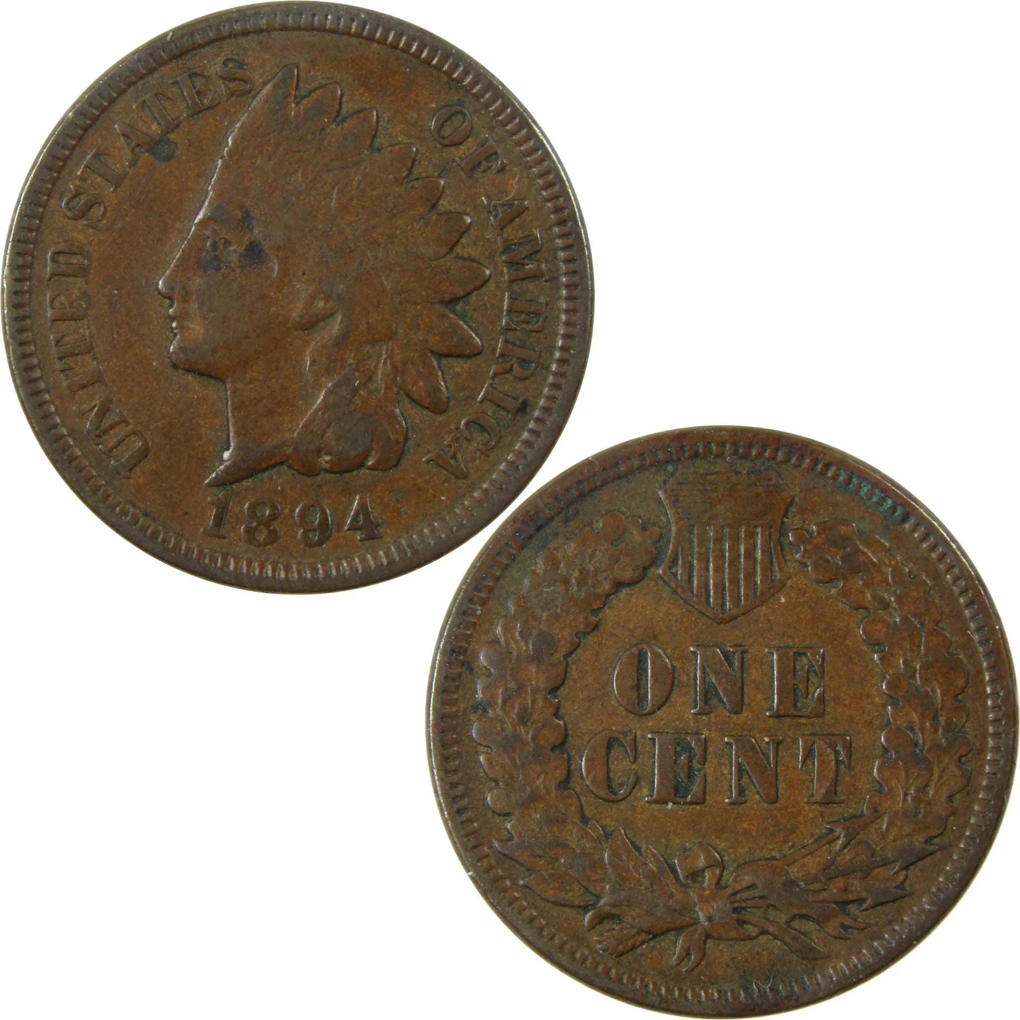 1894 Indian Head Cent VF Very Fine Penny 1c Coin SKU:I25194