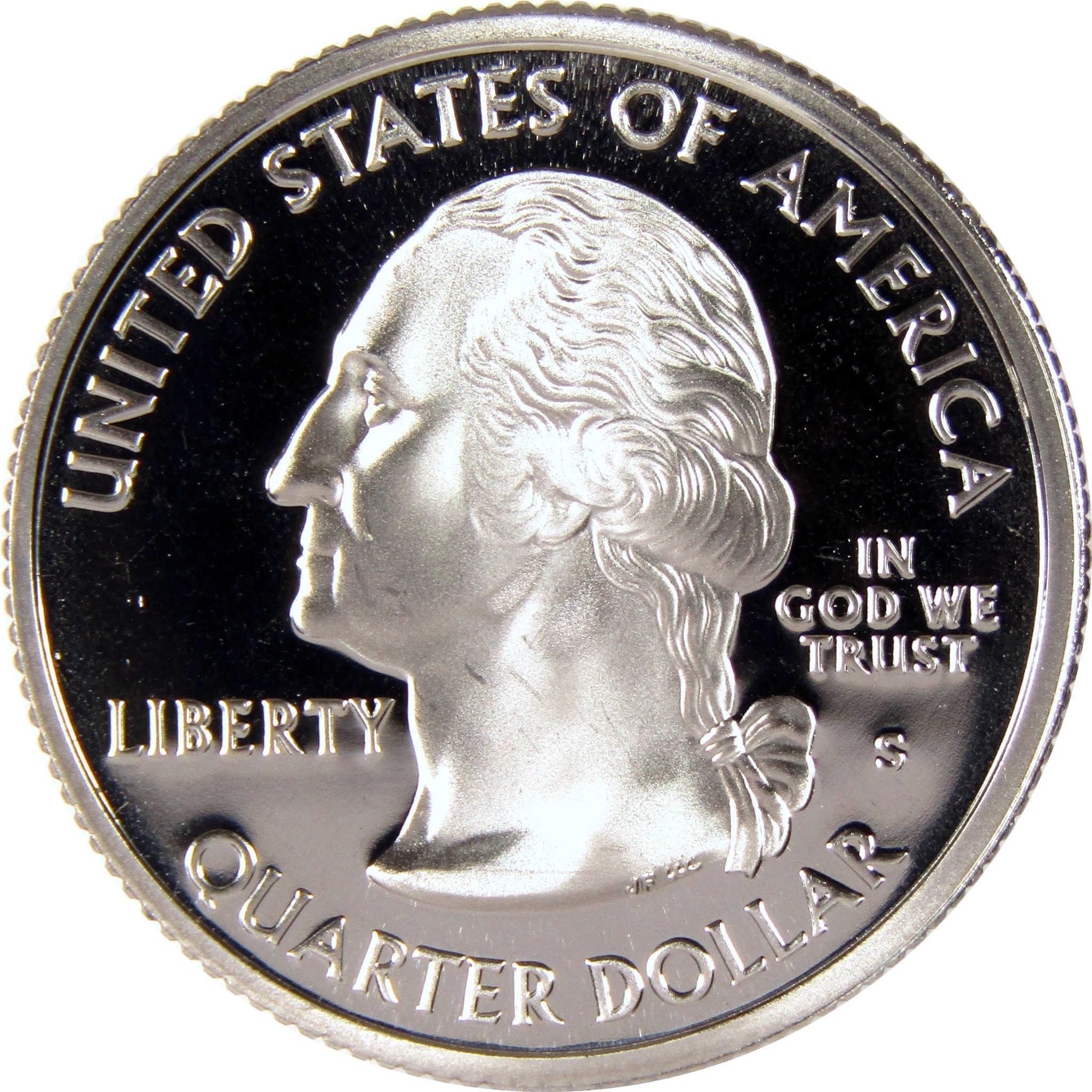 United States quarter dollar coin, Washington portrait, collectible silver proof.