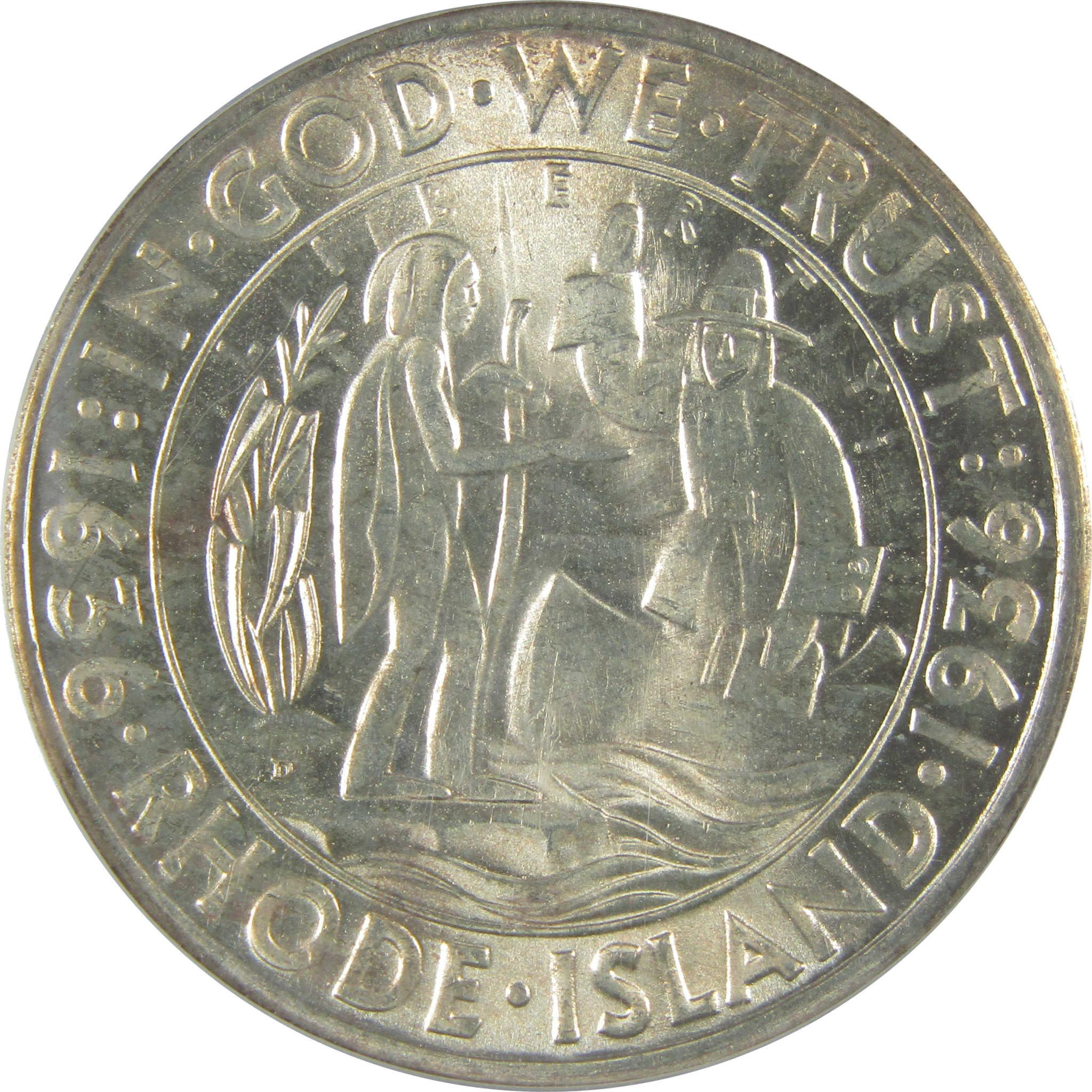 1936 D Providence Rhode Island Commemorative Silver 50c MS 64 PCGS