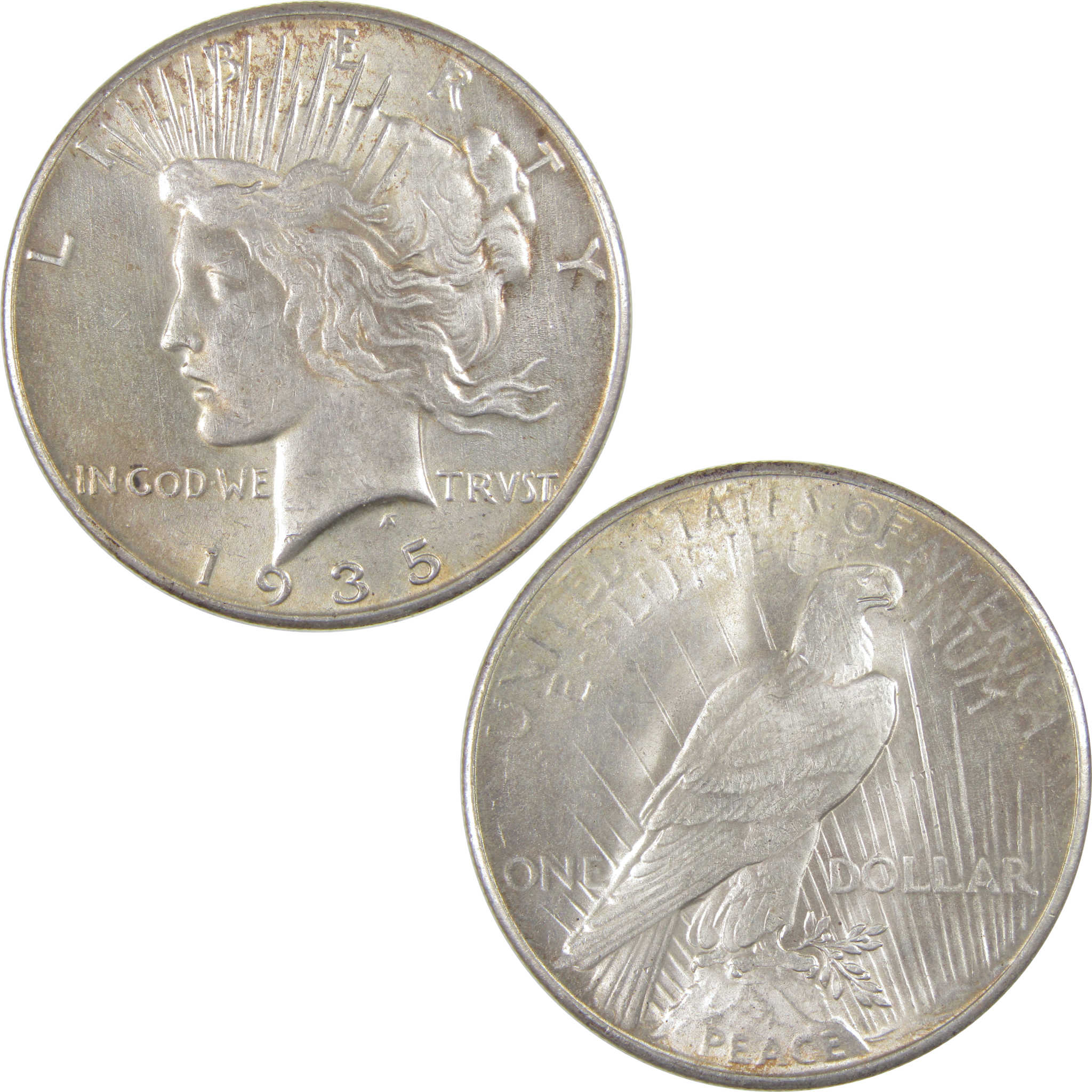 1935 Peace Dollar AU About Uncirculated Silver $1 Coin SKU:I17210