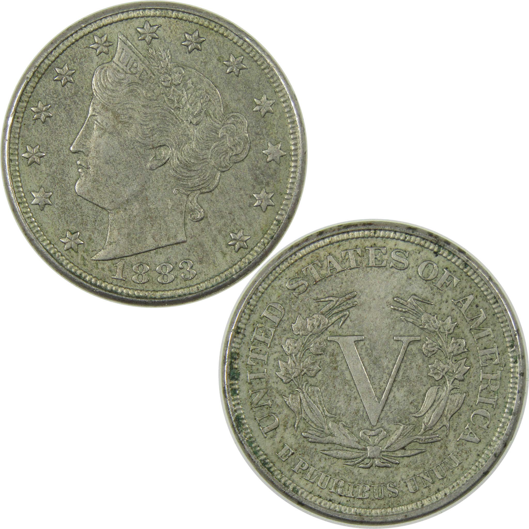 1883 No Cents Liberty Head V Nickel XF EF Extremely Fine SKU:I27234