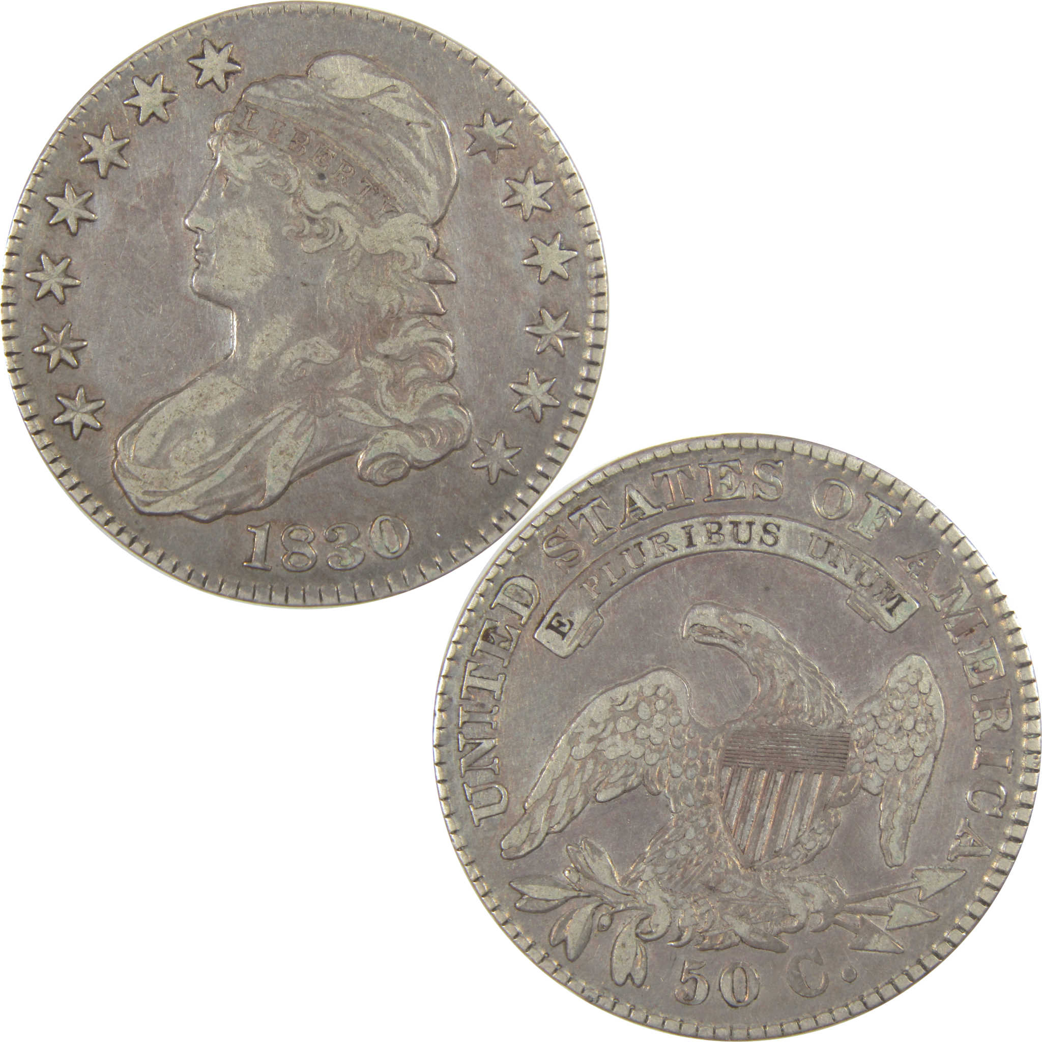 1830 Small 0 Capped Bust Half Dollar VF Very Fine Silver SKU:CPC0946