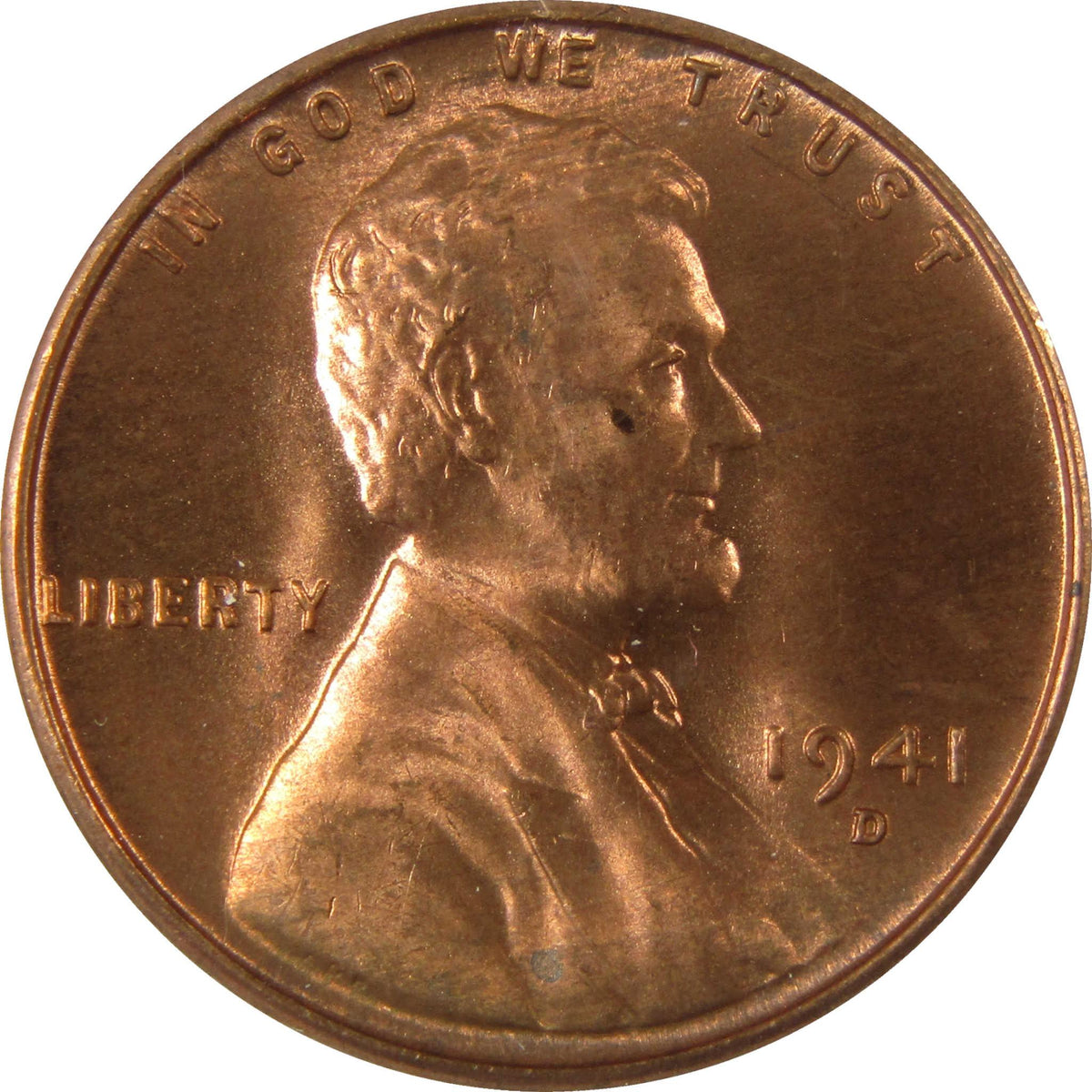 1941 D Lincoln Wheat Cent MS 66 RB ANACS Penny Uncirculated SKU:I27939