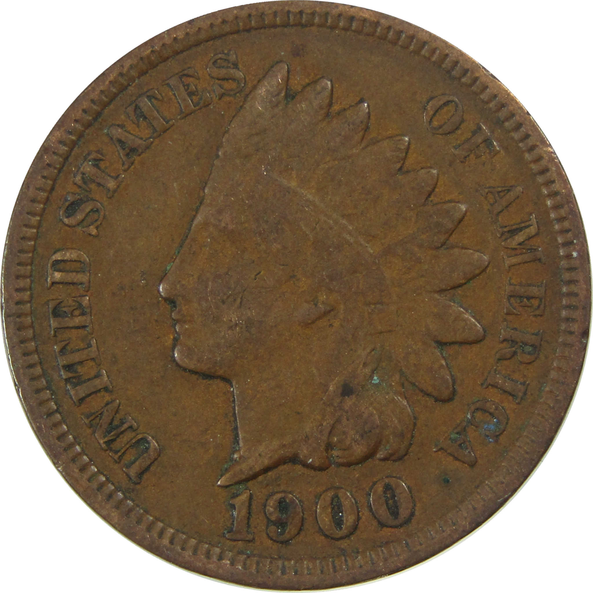 1900 Indian Head Cent VF Very Fine Penny 1c Coin SKU:I27030