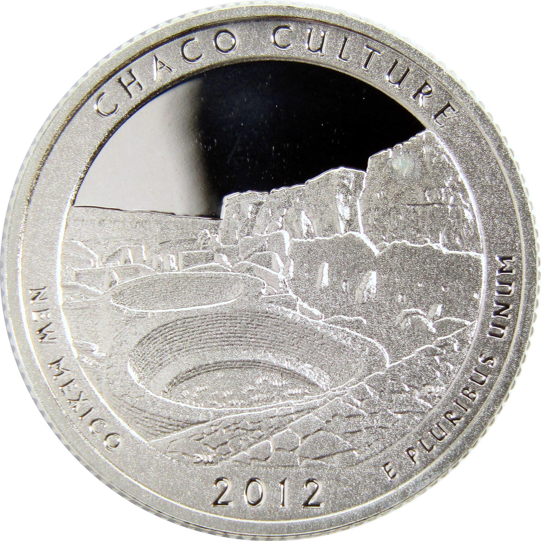 2012 Chaco Culture National Historical Park New Mexico collectible coin with canyon design