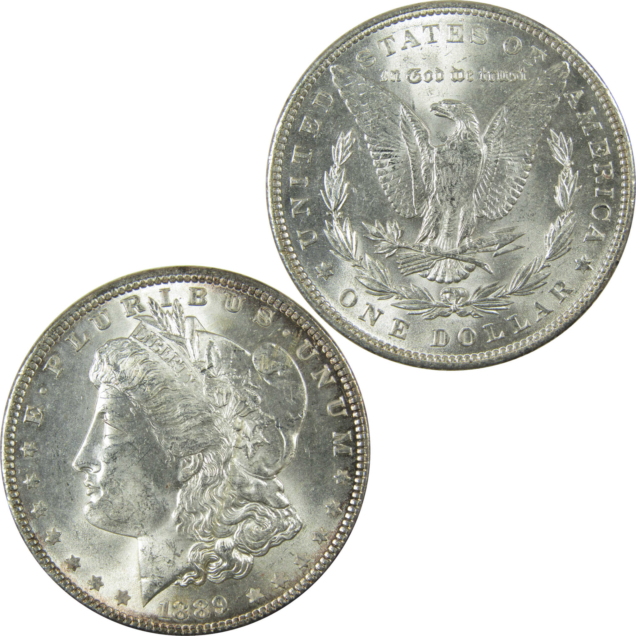 1889 Morgan Silver Dollar Uncirculated Details $1 Coin SKU:I27517 - Morgan coin - Morgan silver dollar - Morgan silver dollar for sale - Profile Coins & Collectibles