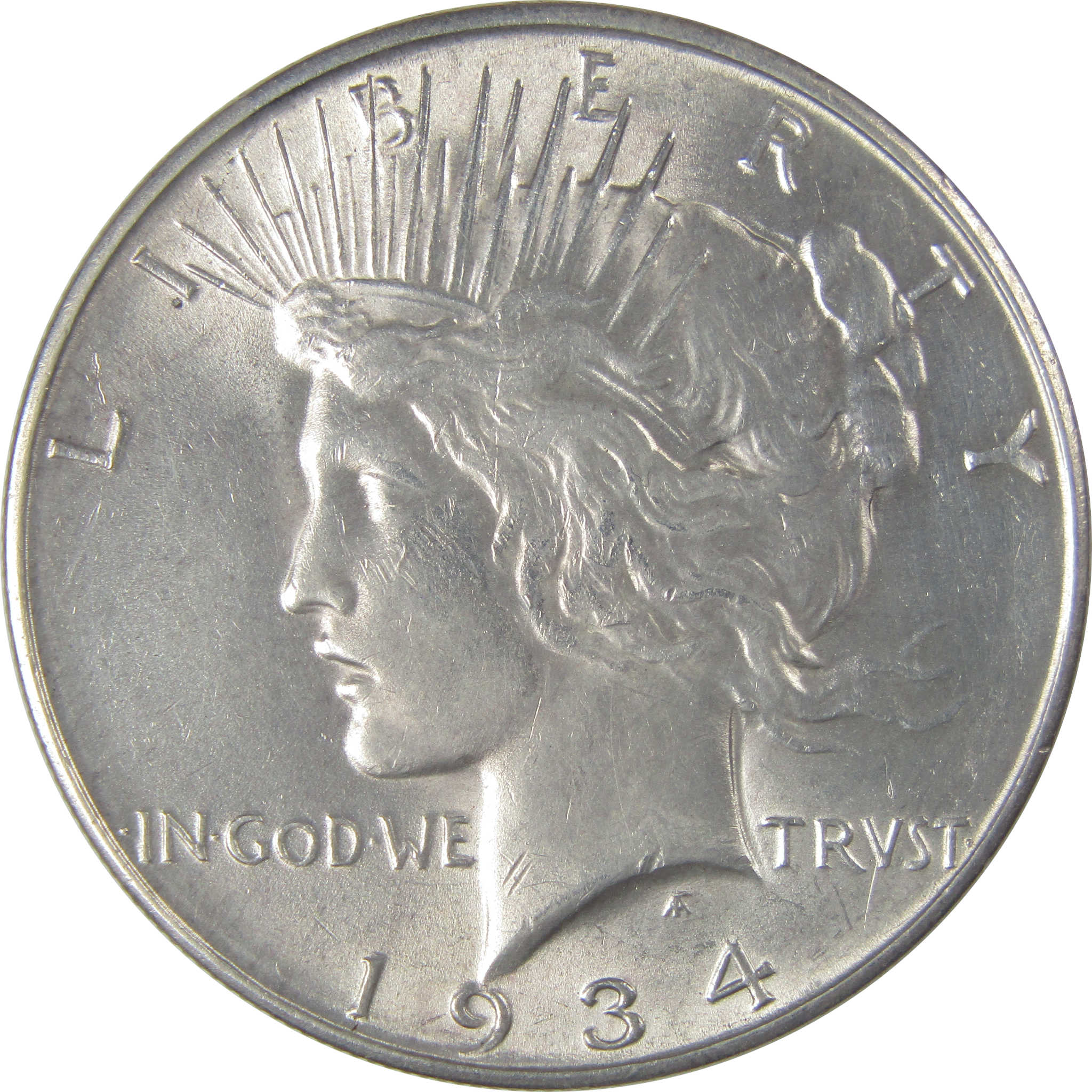 1934 D Peace Dollar CH AU Choice About Uncirculated Silver SKU:I22782
