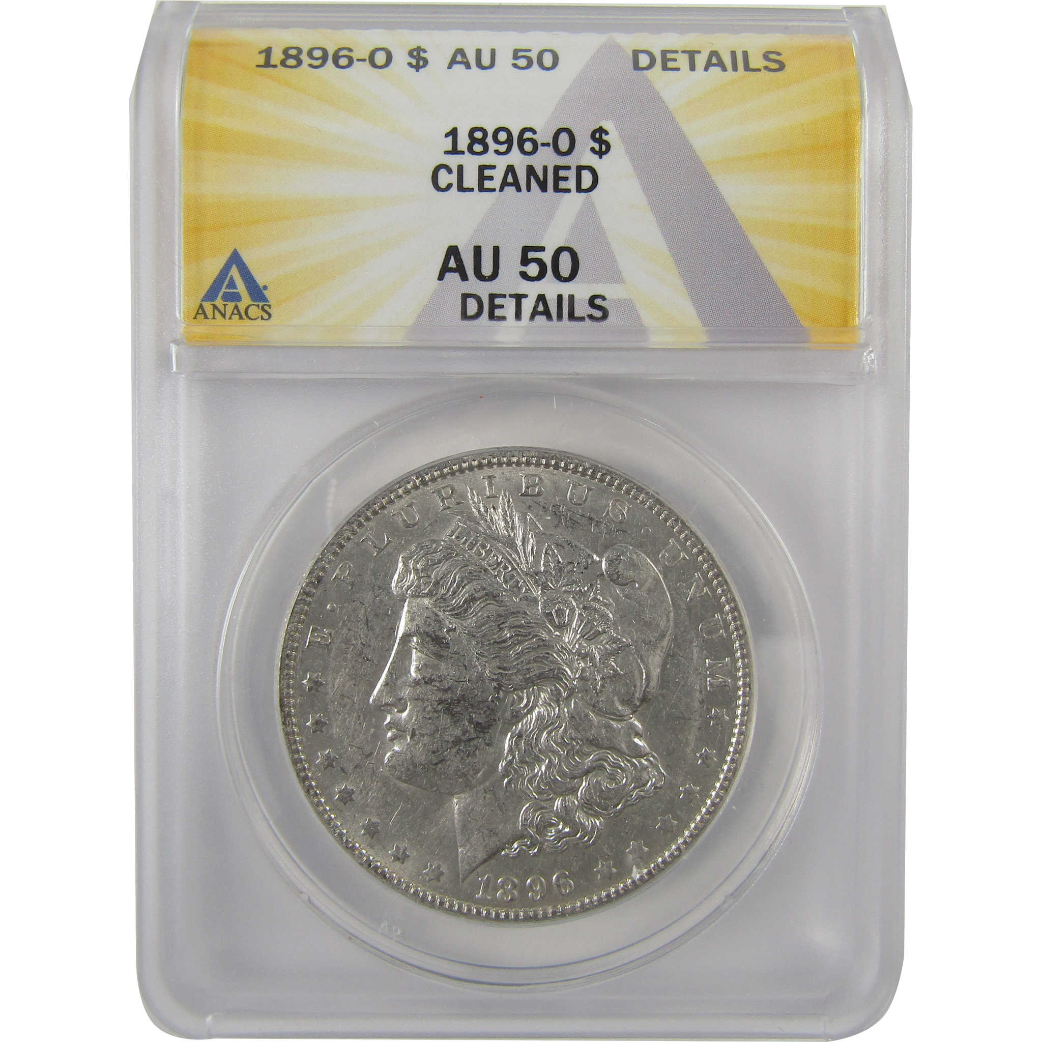 1896 O Morgan Dollar AU 50 Details ANACS Silver $1 Coin SKU:I19014 - Morgan coin - Morgan silver dollar - Morgan silver dollar for sale - Profile Coins & Collectibles