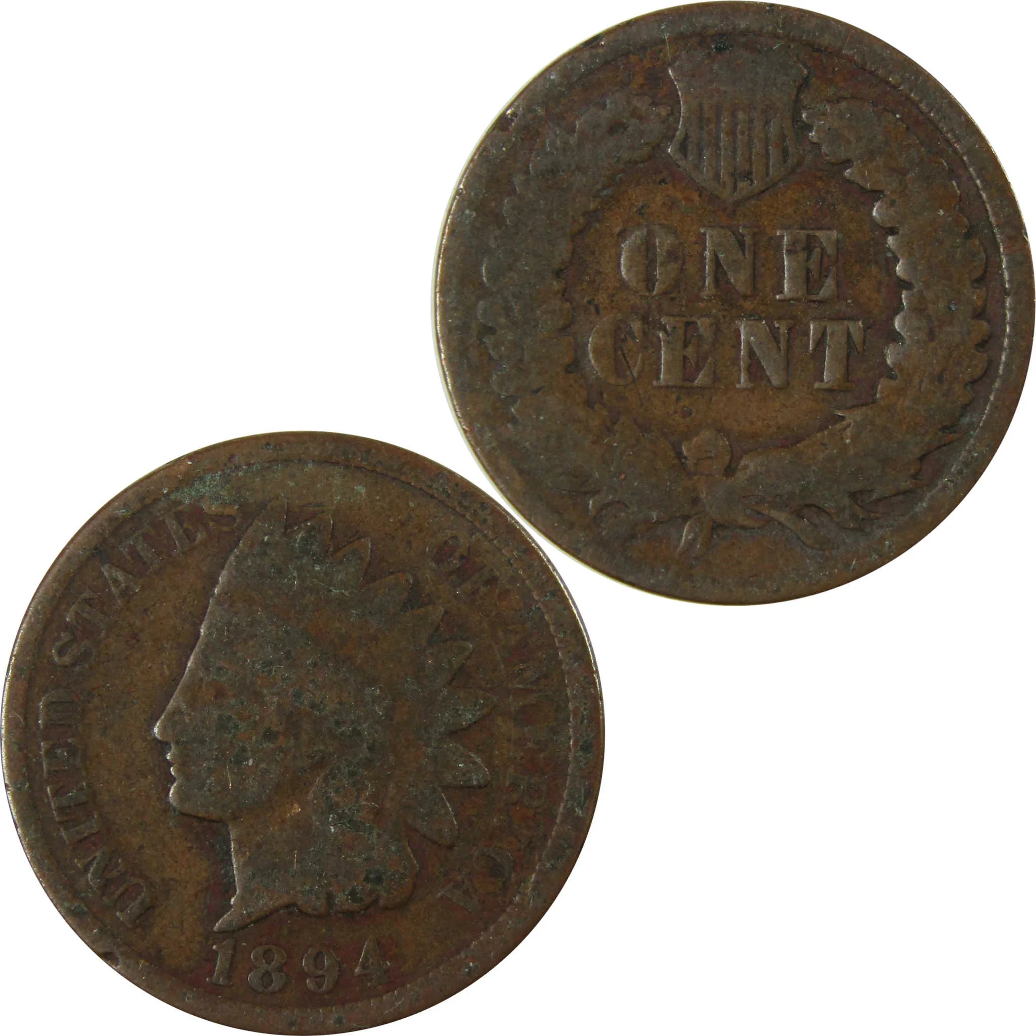 1894 Indian Head Cent G Good Details Penny 1c Coin SKU:I26541
