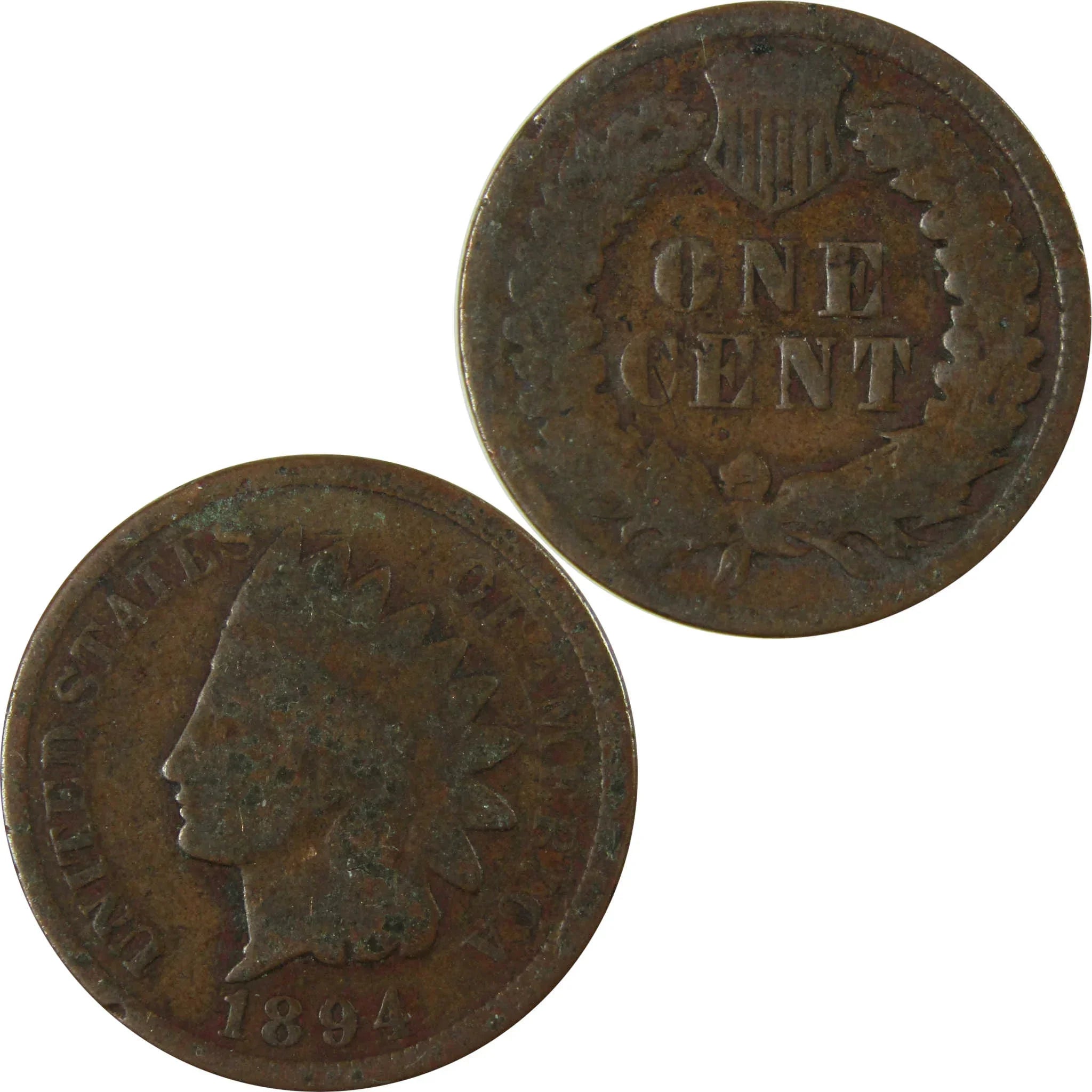 1894 Indian Head Cent G Good Details Penny 1c Coin SKU:I26541