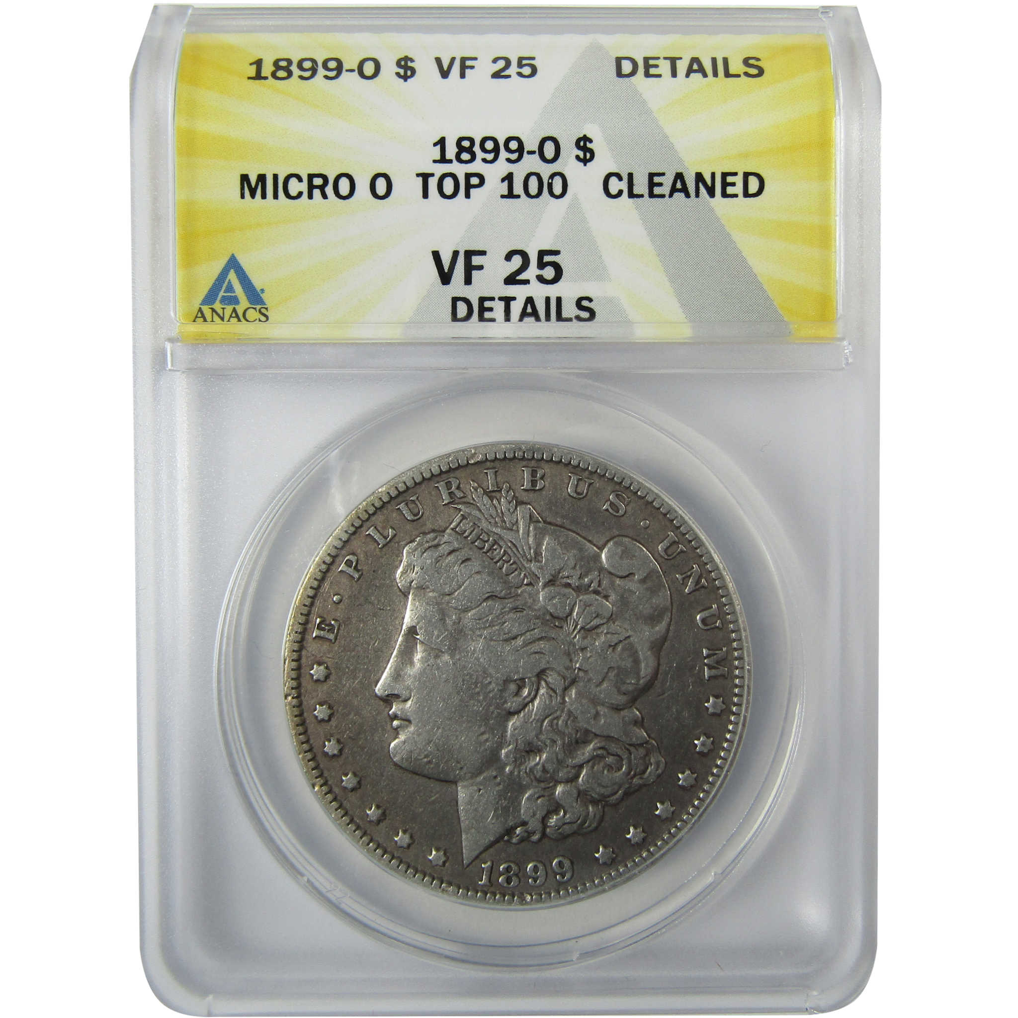 1899 O Micro O Top 100 Morgan Silver $1 VF 25 Details ANACS SKU:CP844 - Morgan coin - Morgan silver dollar - Morgan silver dollar for sale - Profile Coins & Collectibles