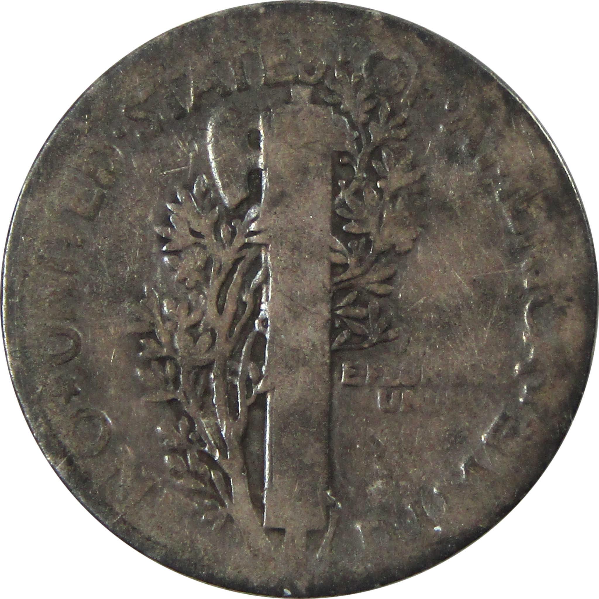 1921 Mercury Dime AG About Good Silver 10c Coin SKU:I13876