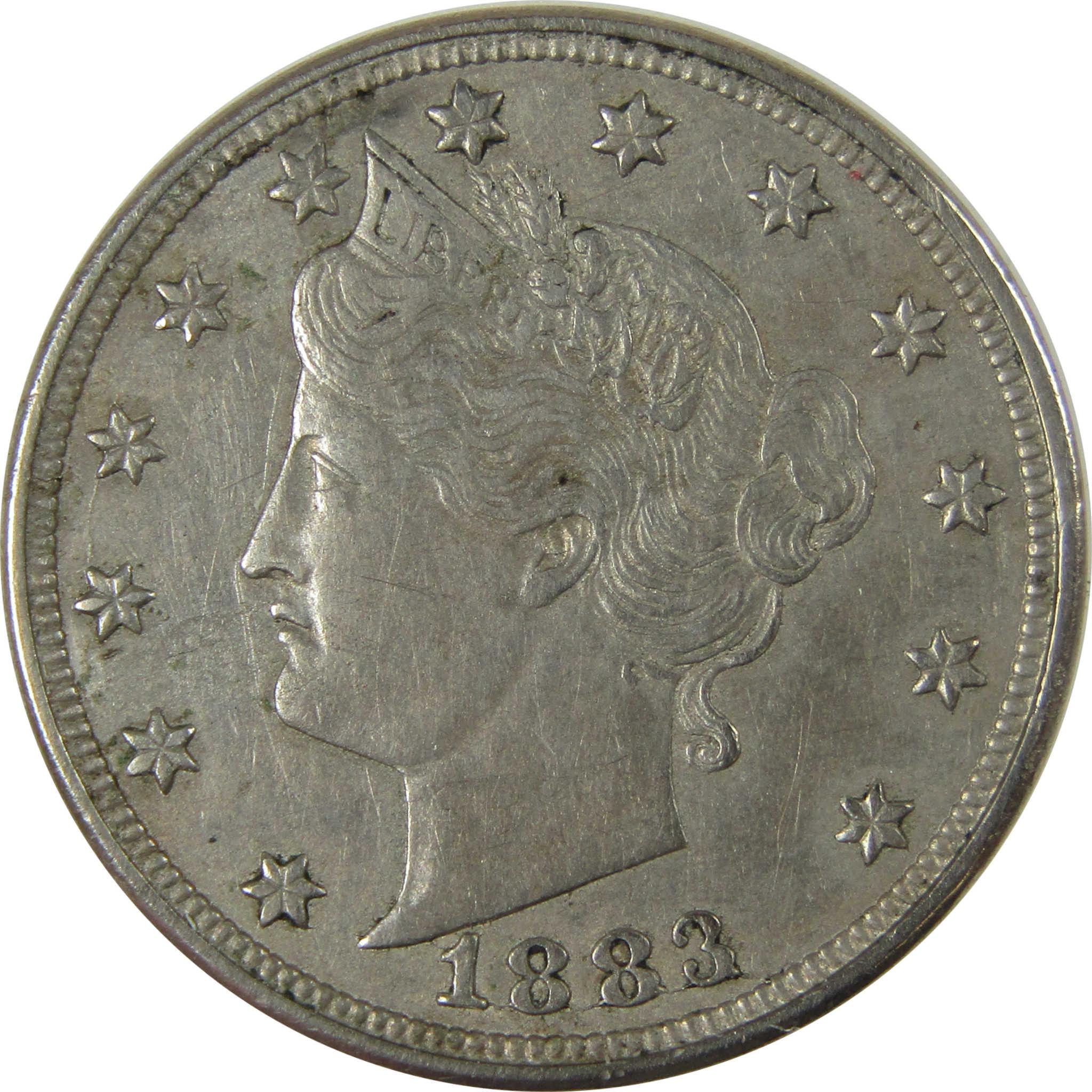 1883 No Cents Liberty Head V Nickel XF EF Extremely Fine SKU:I26519