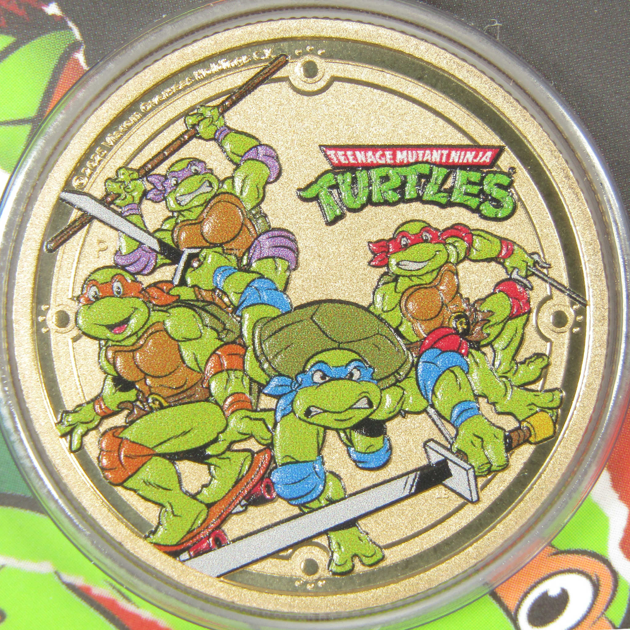 Teenage Mutant Ninja Turtles Collector $1 Coin in Card 2025 Tuvalu
