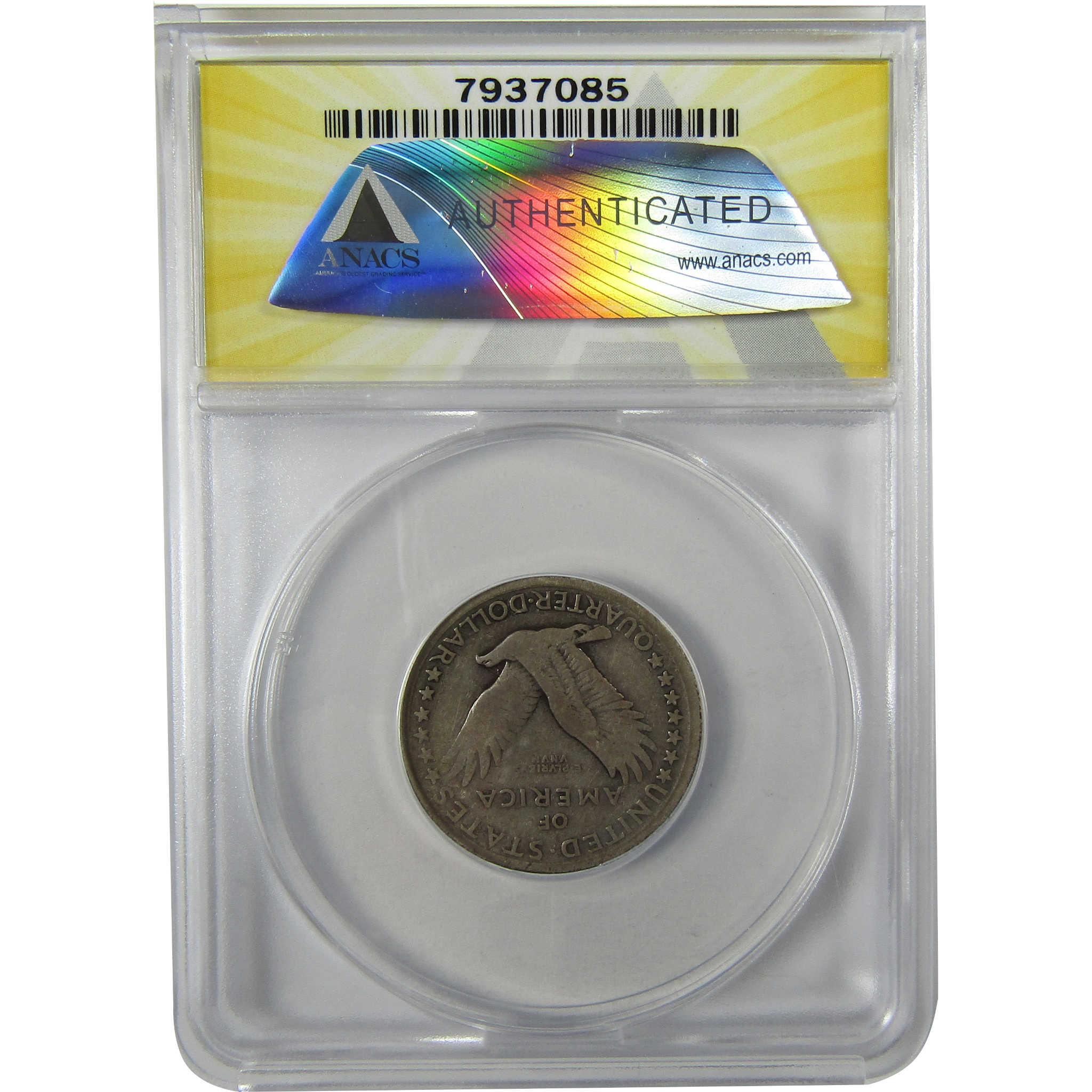 1917 S Type 1 Standing Liberty Silver Quarter F 15 ANACS SKU:I28000