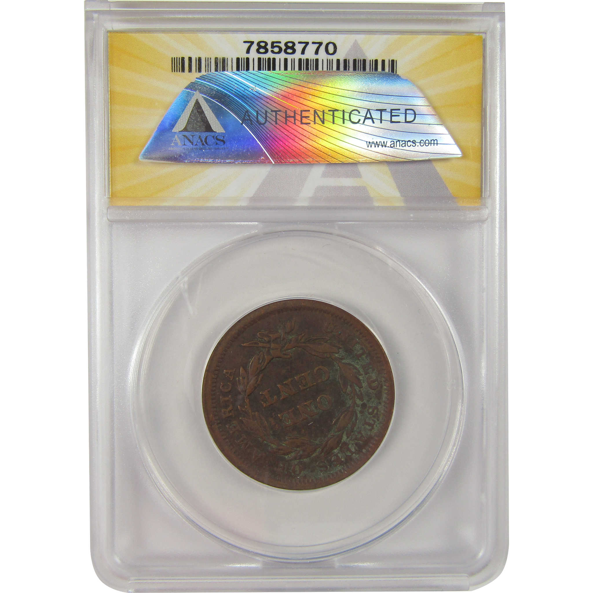 1840 Small Date Braided Hair Large Cent EF 40 Details ANACS SKU:I20140