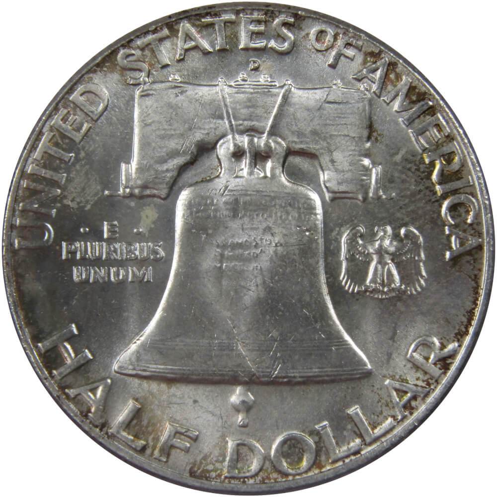 1961 D Franklin Silver Half Dollar Uncirculated Mint State 50c Coin