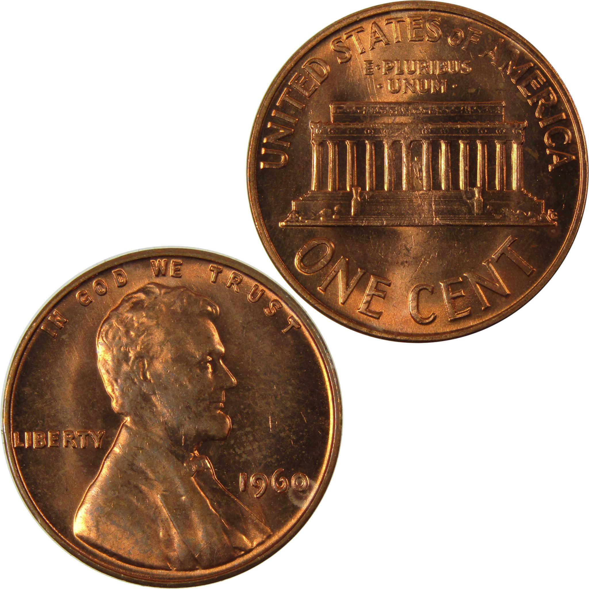 1960 Small Date Lincoln Memorial 1c Uncirculated Mint State SKU:I26575