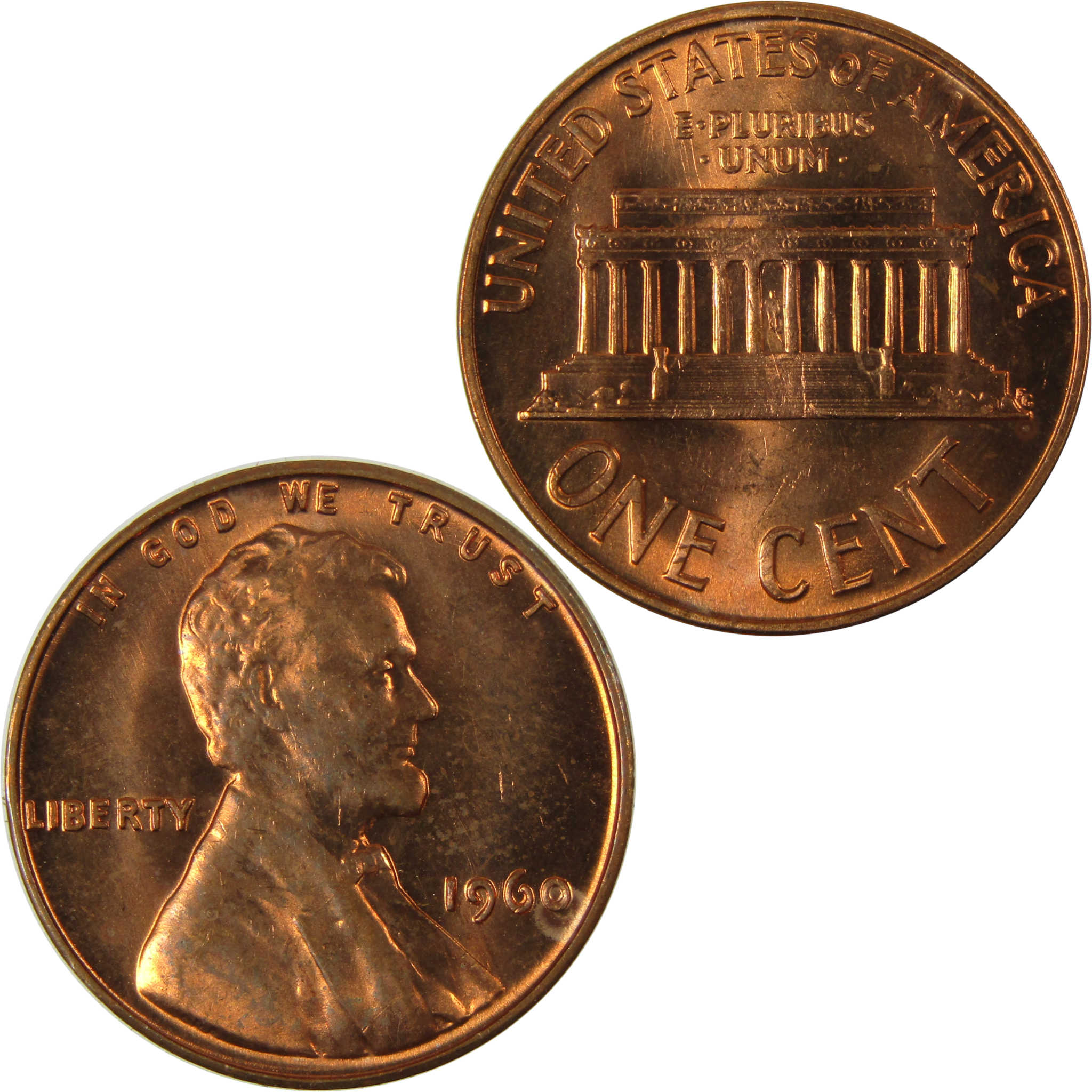 1960 Small Date Lincoln Memorial 1c Uncirculated Mint State SKU:I26575